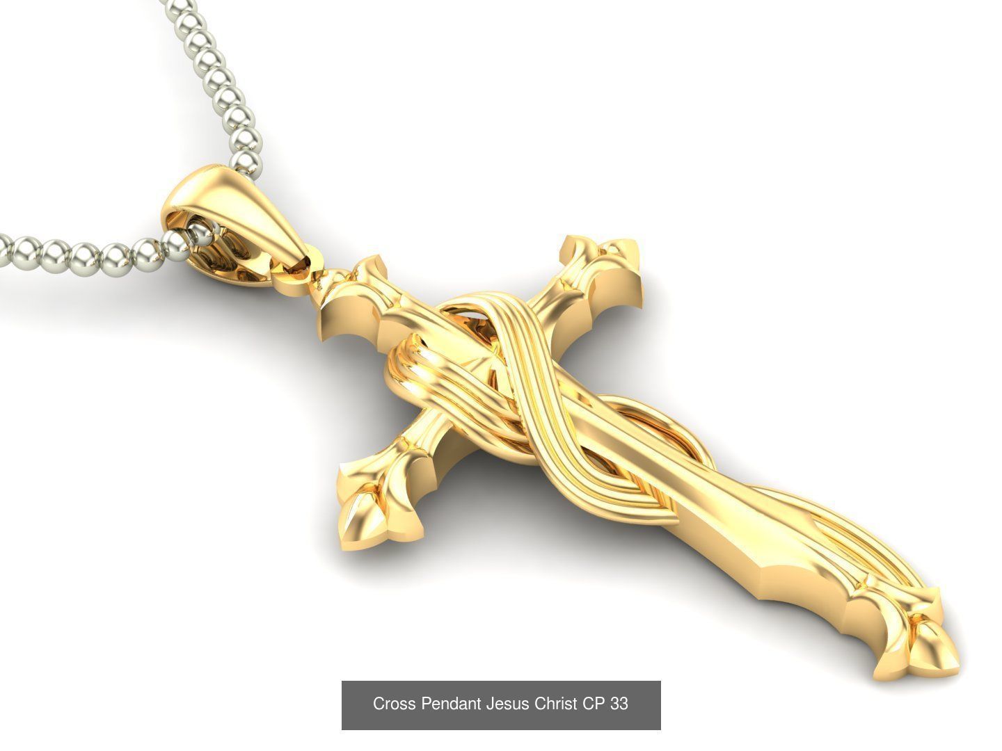 60 Design Cross Pendant Jesus Christ Light Gold Bulk Sale Off 3D Model Collection_40
