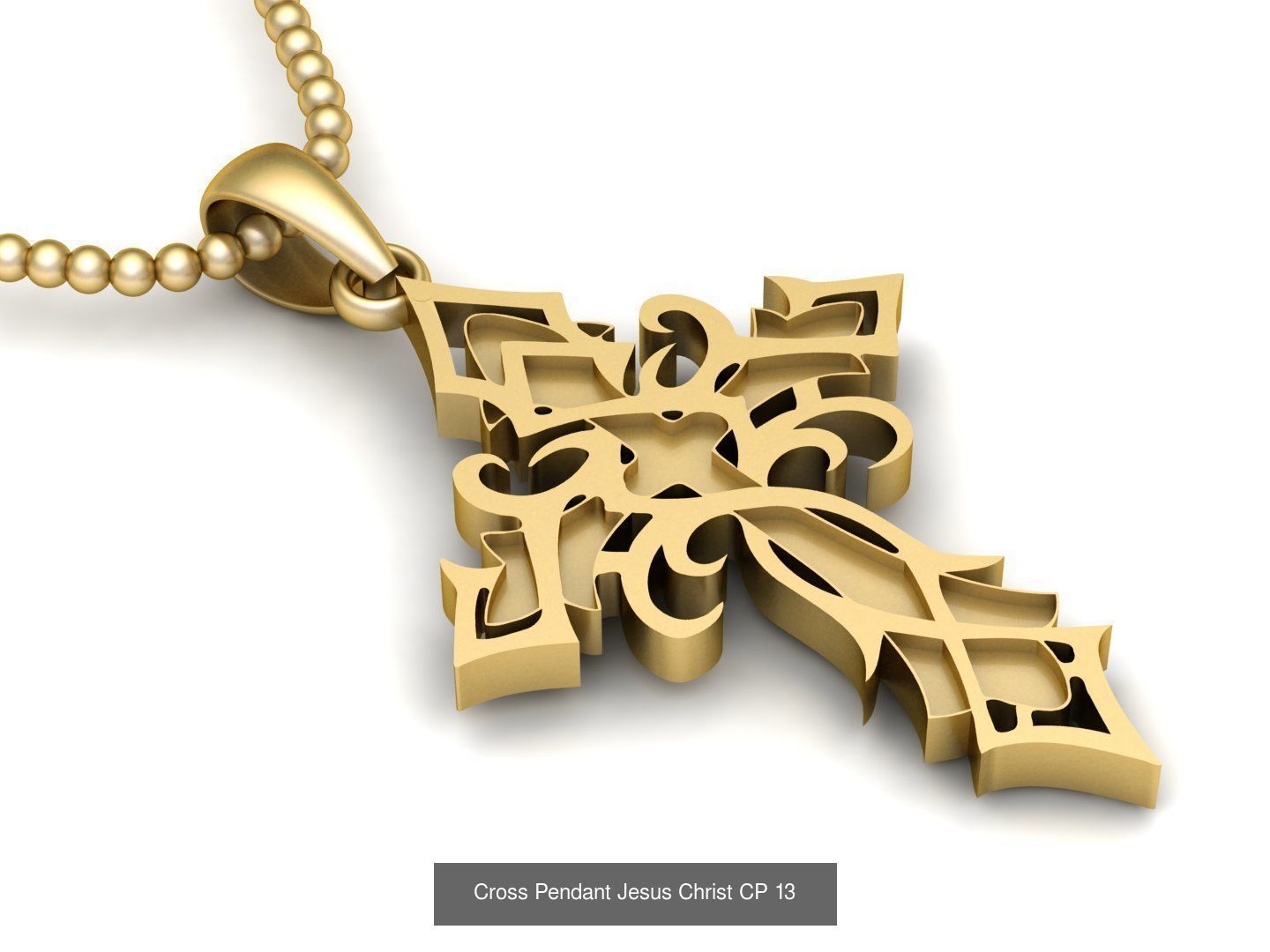 60 Design Cross Pendant Jesus Christ Light Gold Bulk Sale Off 3D Model Collection_23