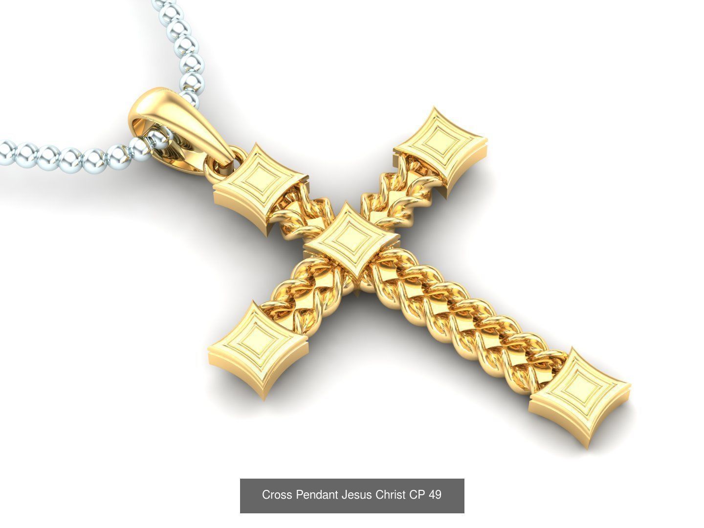 60 Design Cross Pendant Jesus Christ Light Gold Bulk Sale Off 3D Model Collection_57
