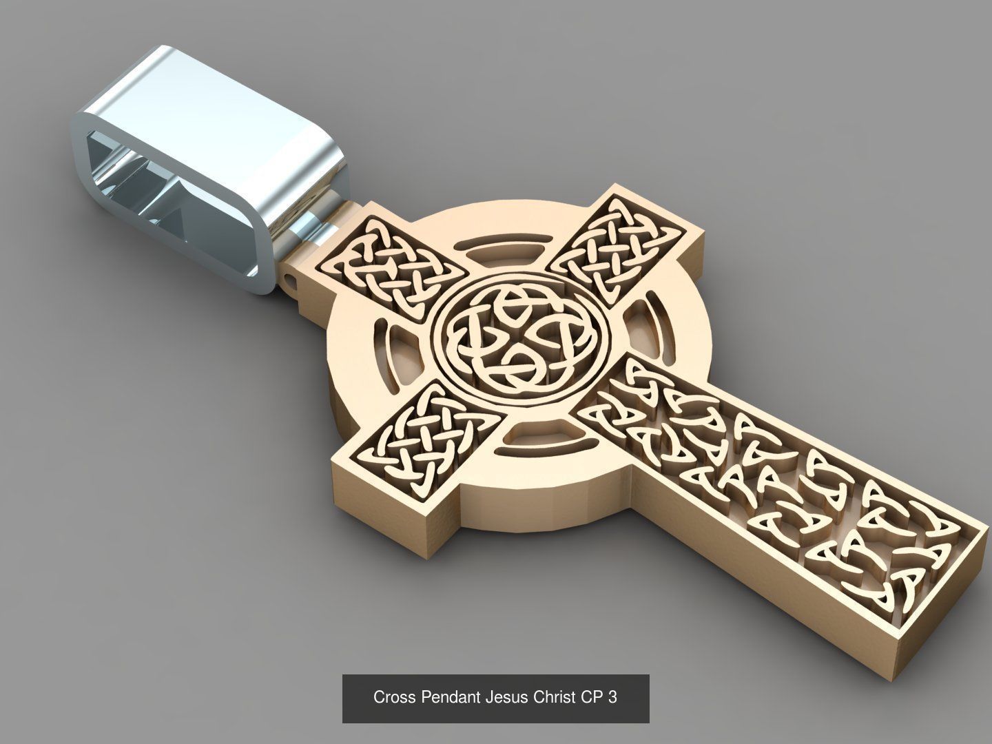 60 Design Cross Pendant Jesus Christ Light Gold Bulk Sale Off 3D Model Collection_19