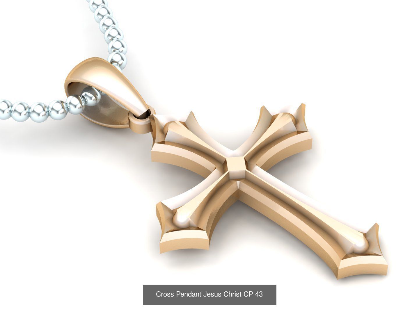 60 Design Cross Pendant Jesus Christ Light Gold Bulk Sale Off 3D Model Collection_47