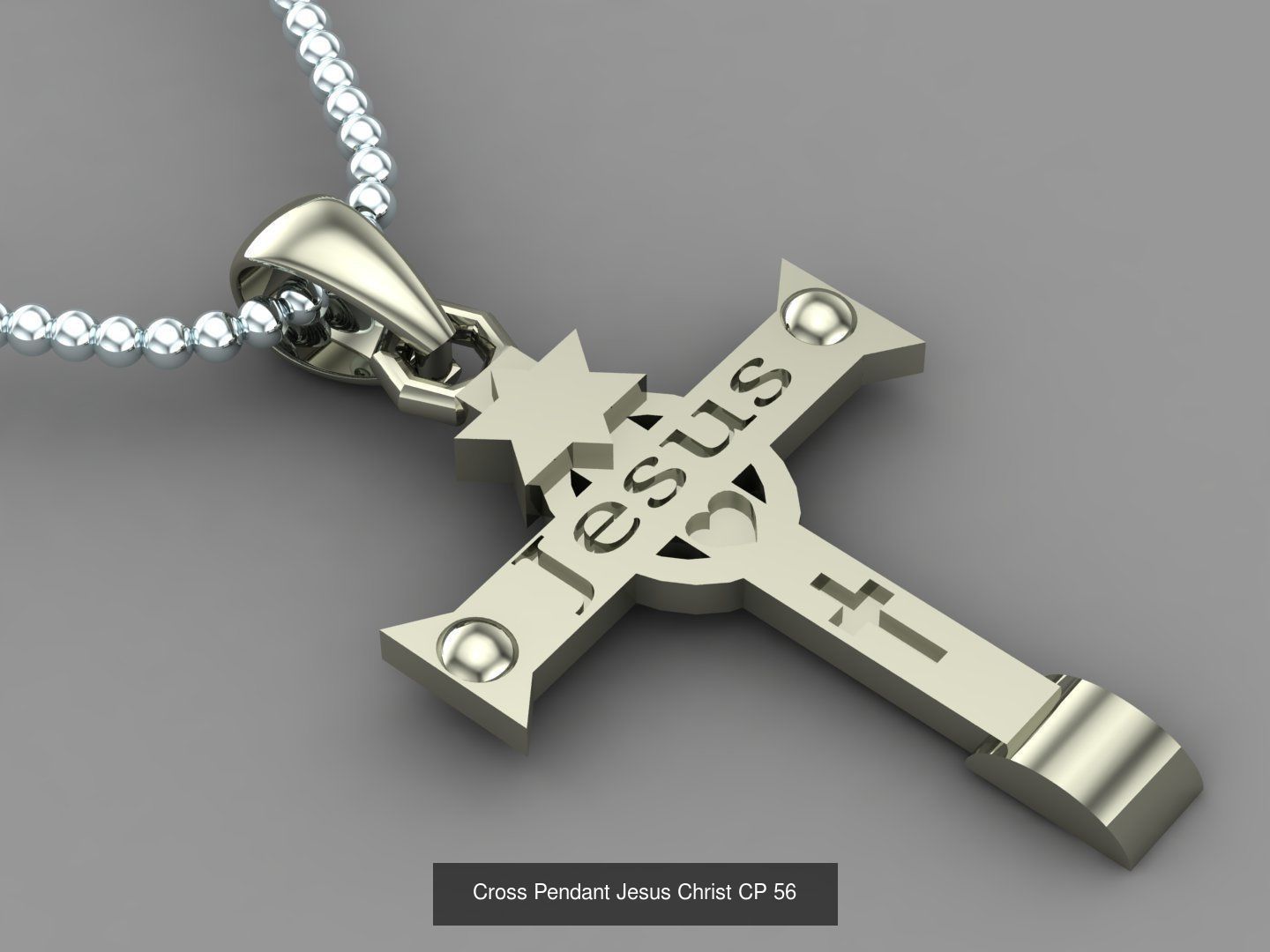 60 Design Cross Pendant Jesus Christ Light Gold Bulk Sale Off 3D Model Collection_65