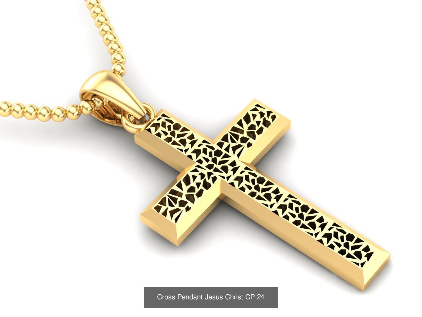 60 Design Cross Pendant Jesus Christ Light Gold Bulk Sale Off 3D Model Collection_29
