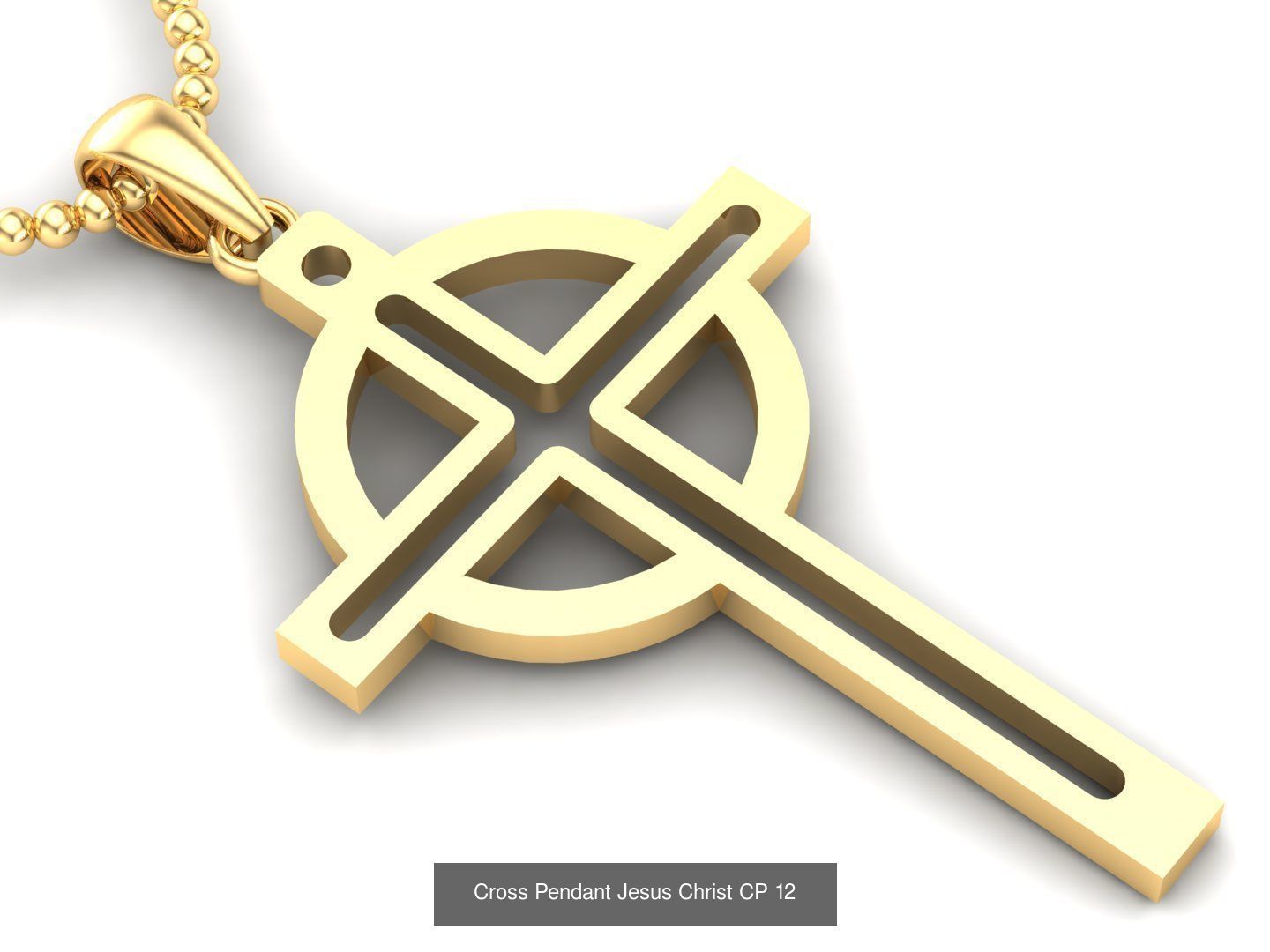 60 Design Cross Pendant Jesus Christ Light Gold Bulk Sale Off 3D Model Collection_24