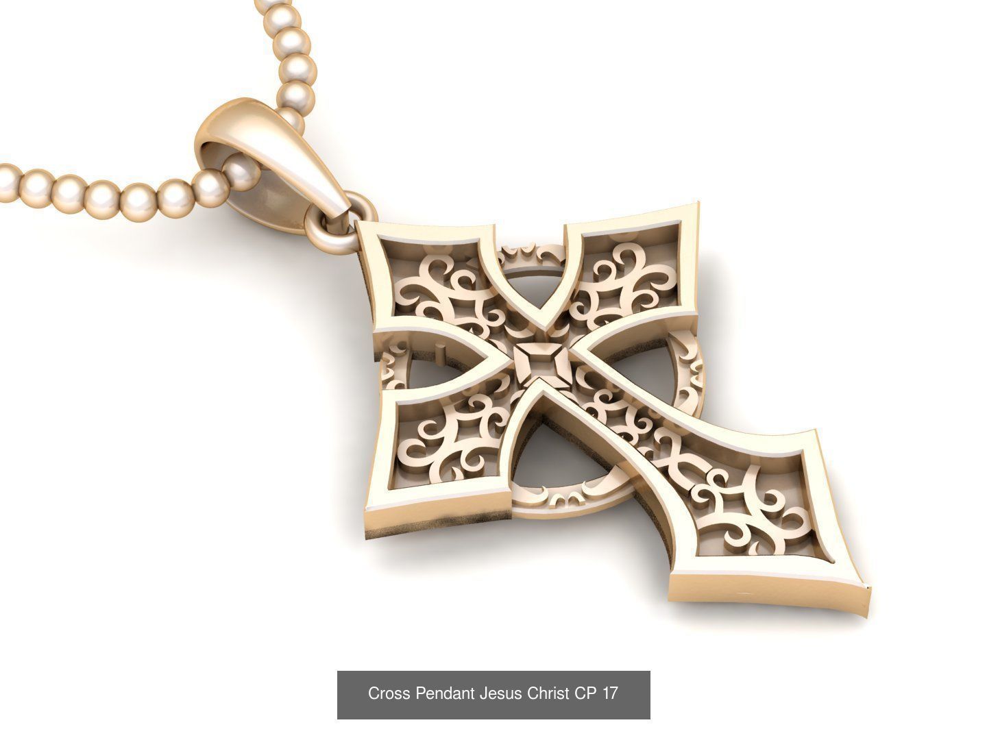 60 Design Cross Pendant Jesus Christ Light Gold Bulk Sale Off 3D Model Collection_36