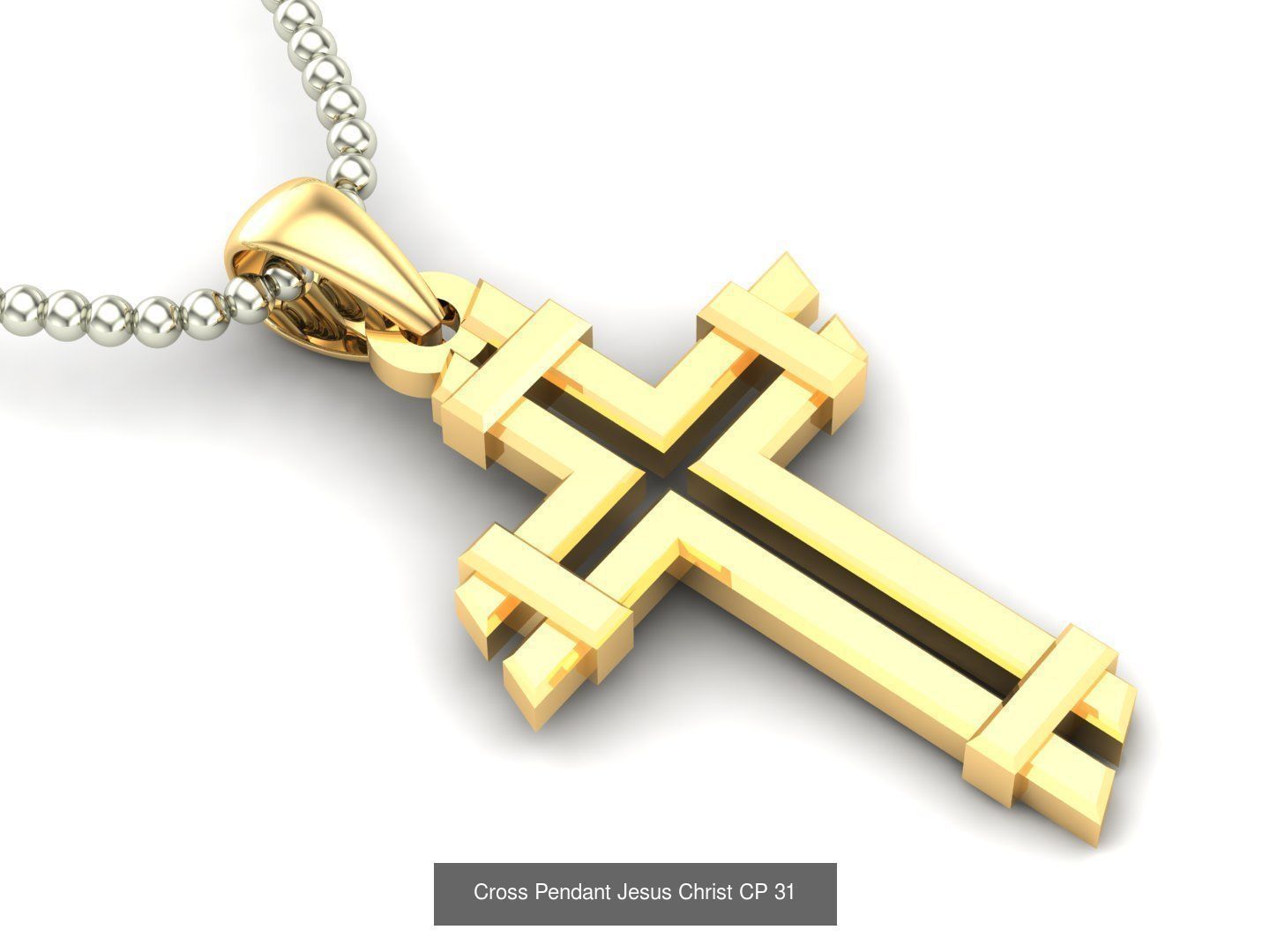 60 Design Cross Pendant Jesus Christ Light Gold Bulk Sale Off 3D Model Collection_42