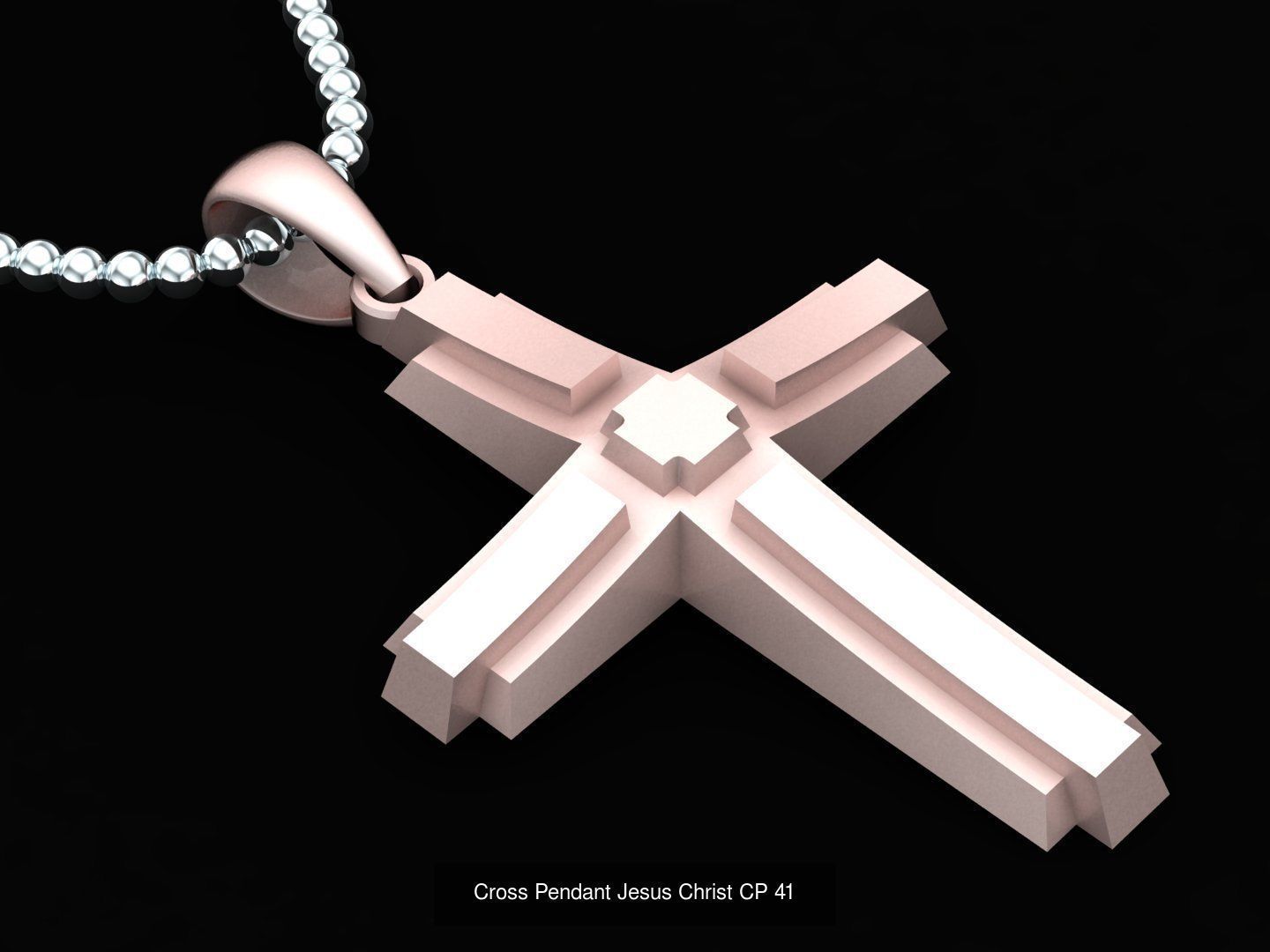 60 Design Cross Pendant Jesus Christ Light Gold Bulk Sale Off 3D Model Collection_49