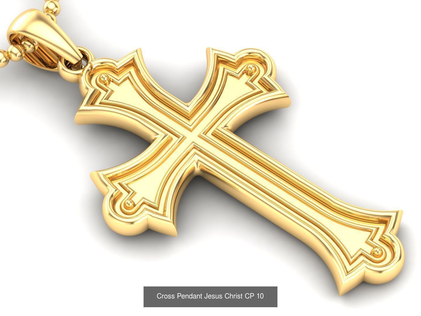 60 Design Cross Pendant Jesus Christ Light Gold Bulk Sale Off 3D Model Collection_37