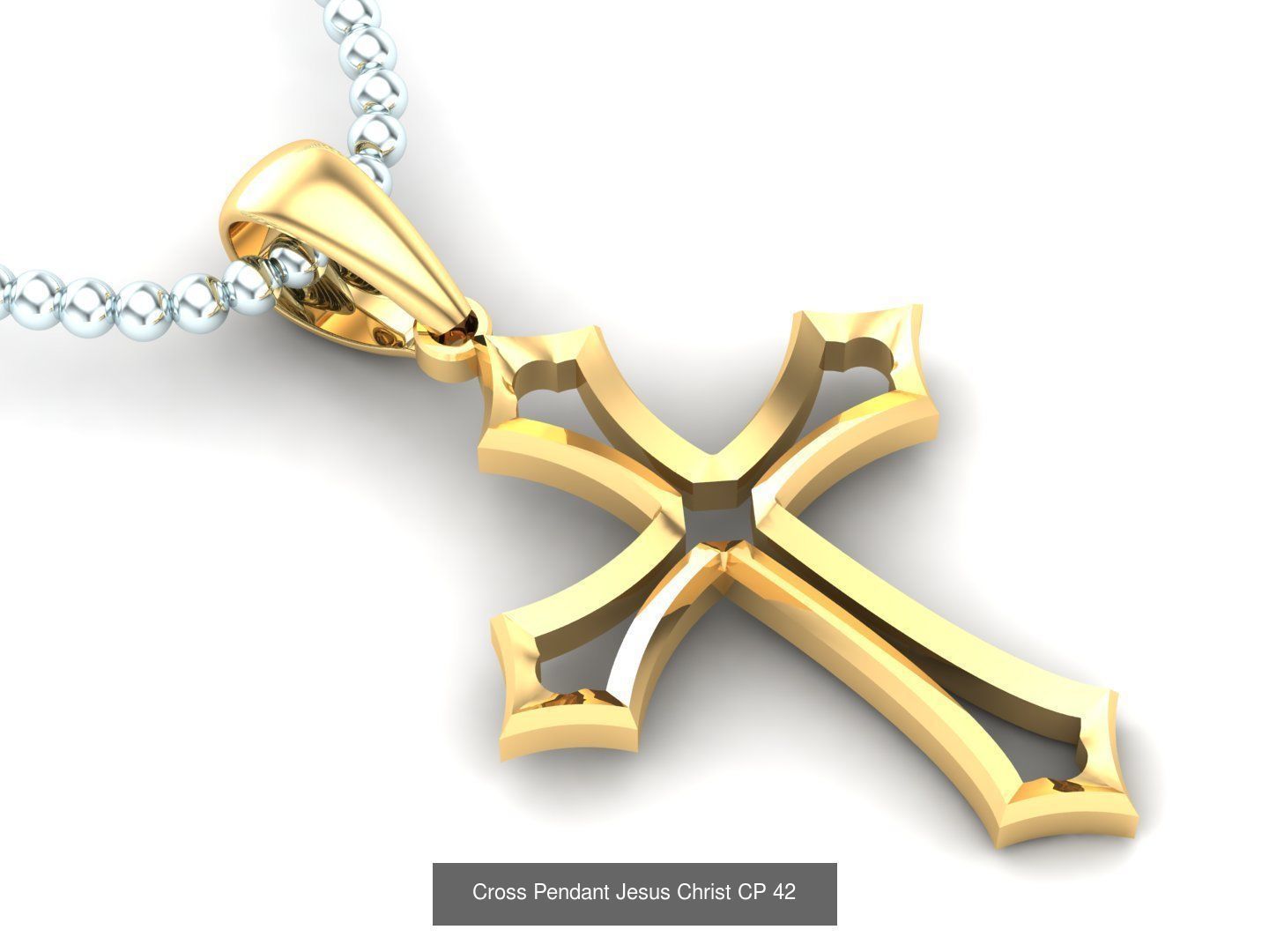 60 Design Cross Pendant Jesus Christ Light Gold Bulk Sale Off 3D Model Collection_48