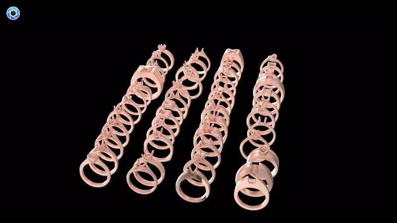 200  Collection 3d Ring Jewellery Models bulk Solitaire 3D print model_0