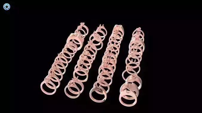 200  Collection 3d Ring Jewellery Models bulk Solitaire 3D print model