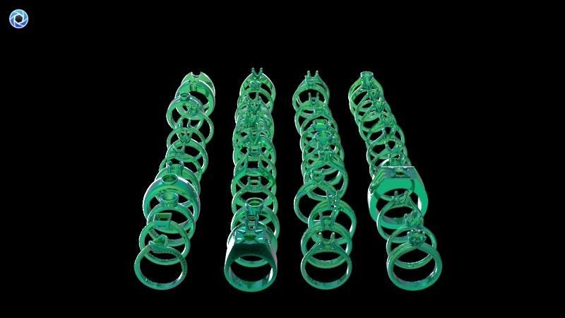 200  Collection 3d Ring Jewellery Models bulk Solitaire 3D print model_45