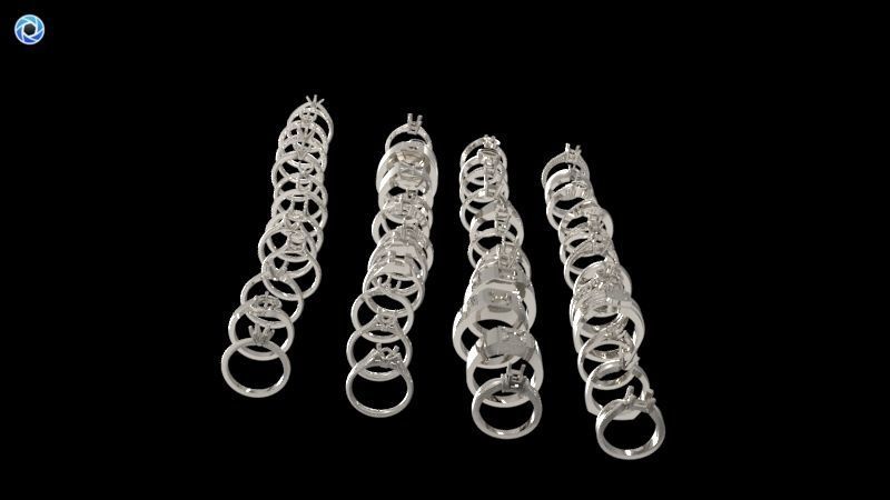 200  Collection 3d Ring Jewellery Models bulk Solitaire 3D print model_23