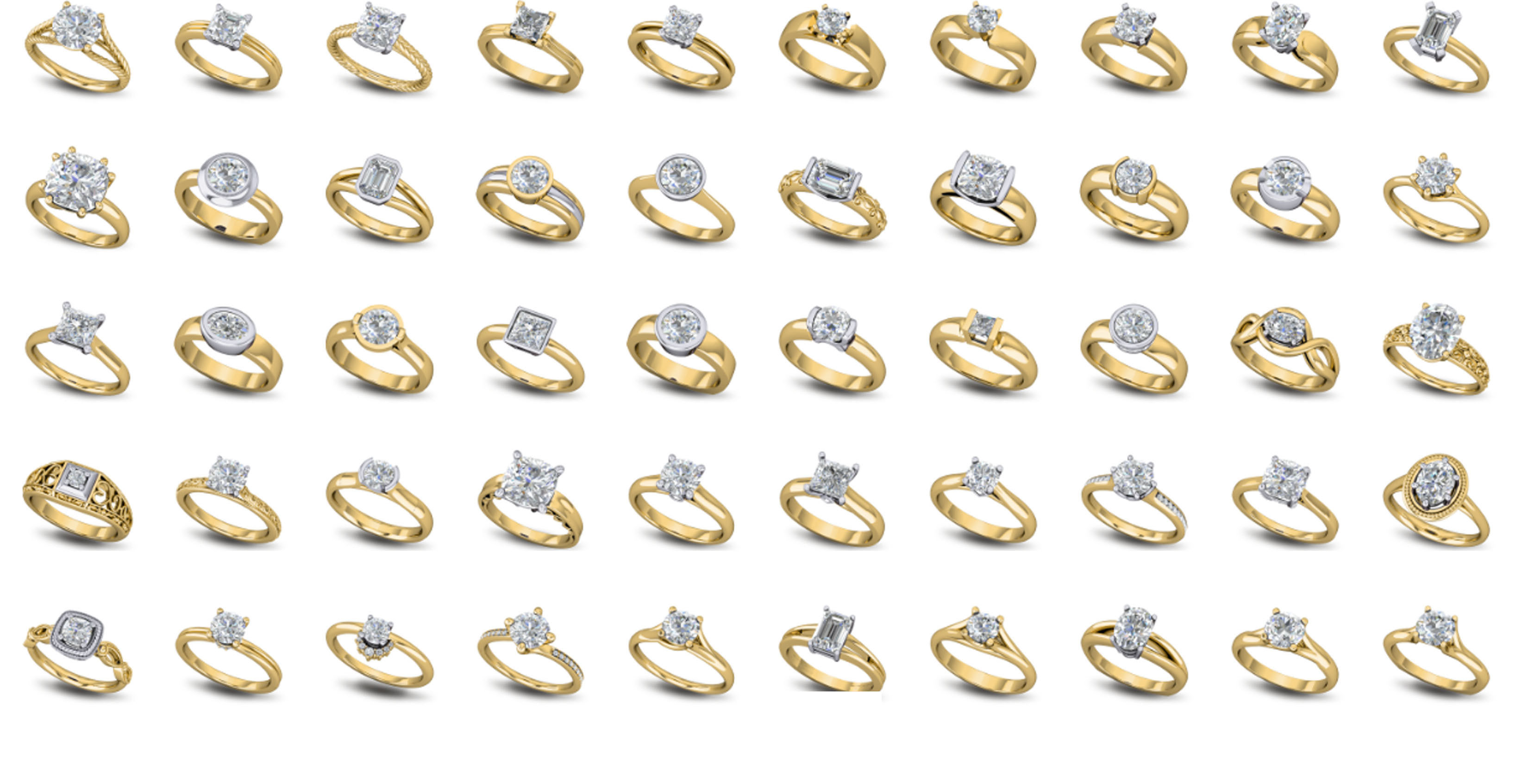 200  Collection 3d Ring Jewellery Models bulk Solitaire 3D print model_51