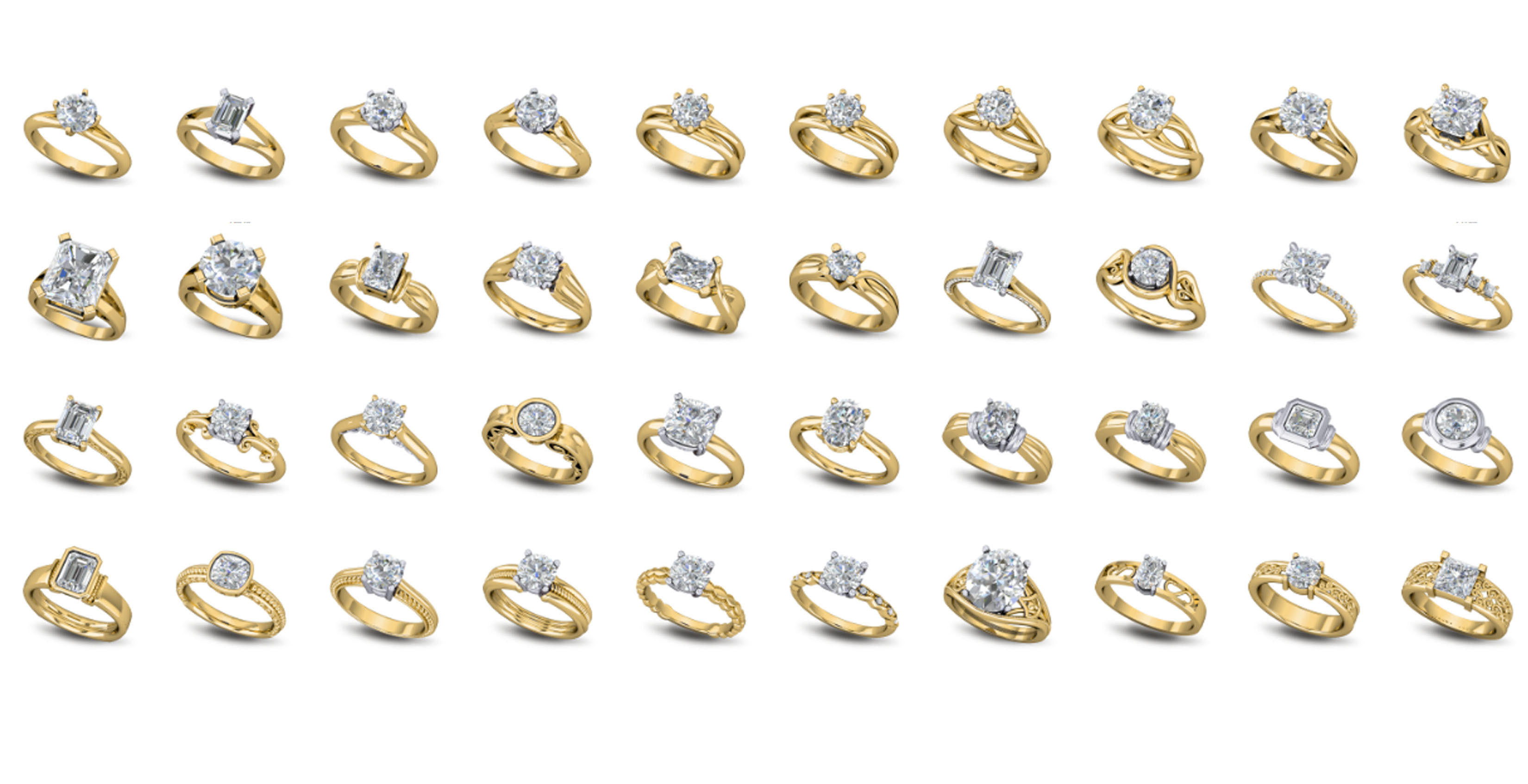 200  Collection 3d Ring Jewellery Models bulk Solitaire 3D print model_52