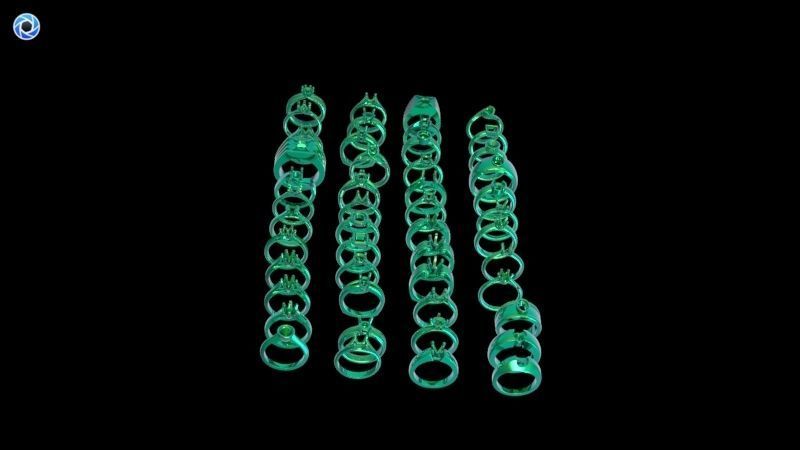 200  Collection 3d Ring Jewellery Models bulk Solitaire 3D print model_6