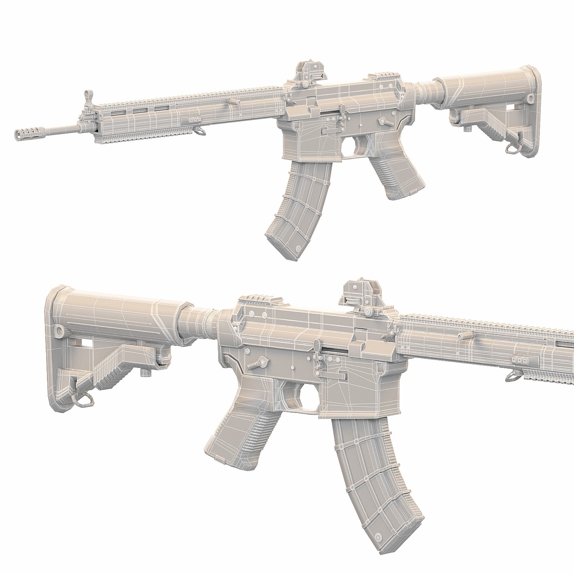 M416 Weapon 3D model_2