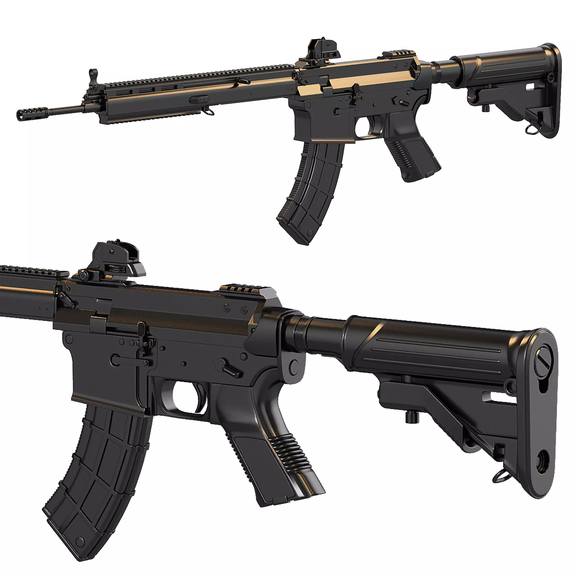 M416 Weapon 3D model_0