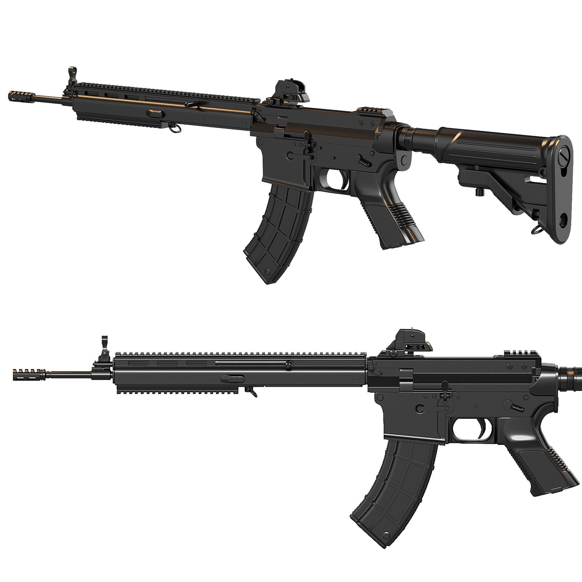 M416 Weapon 3D model_1