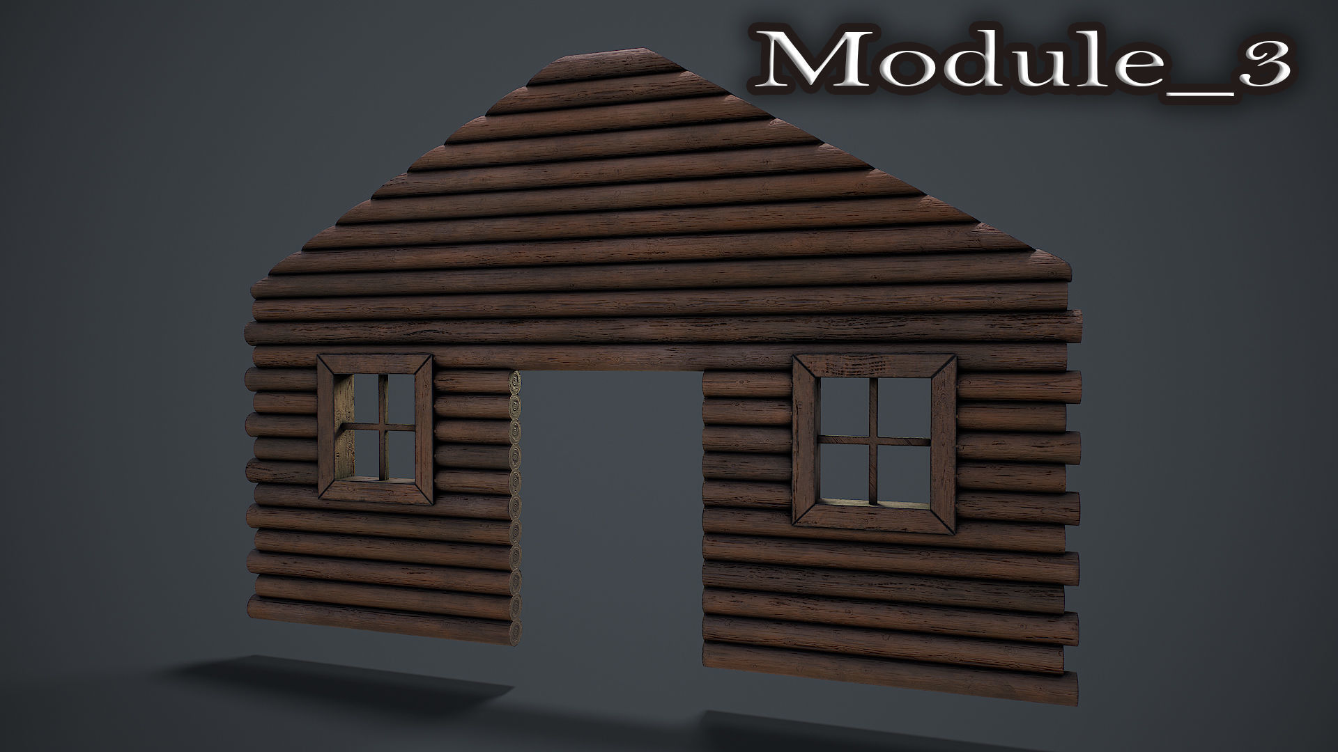 Wooden House 3D Model Low-poly 3D model_14