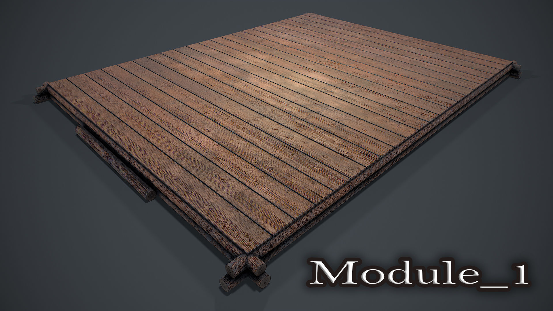 Wooden House 3D Model Low-poly 3D model_12