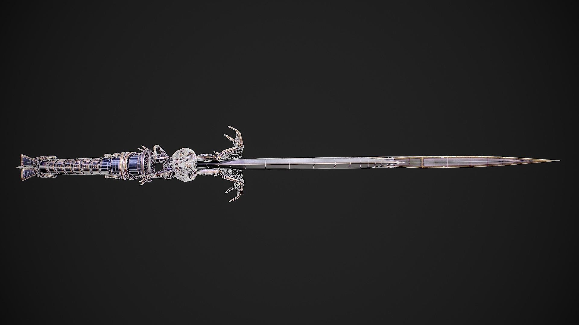 Fantasy Sword 13 3D model Low-poly 3D model_5