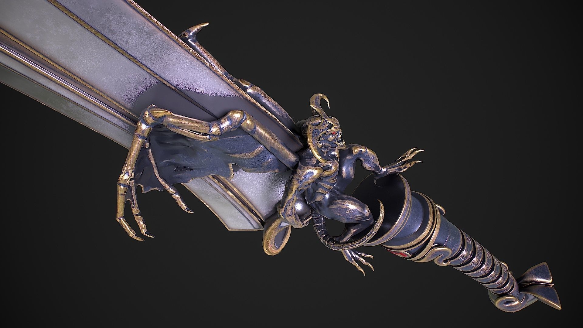 Fantasy Sword 13 3D model Low-poly 3D model_8