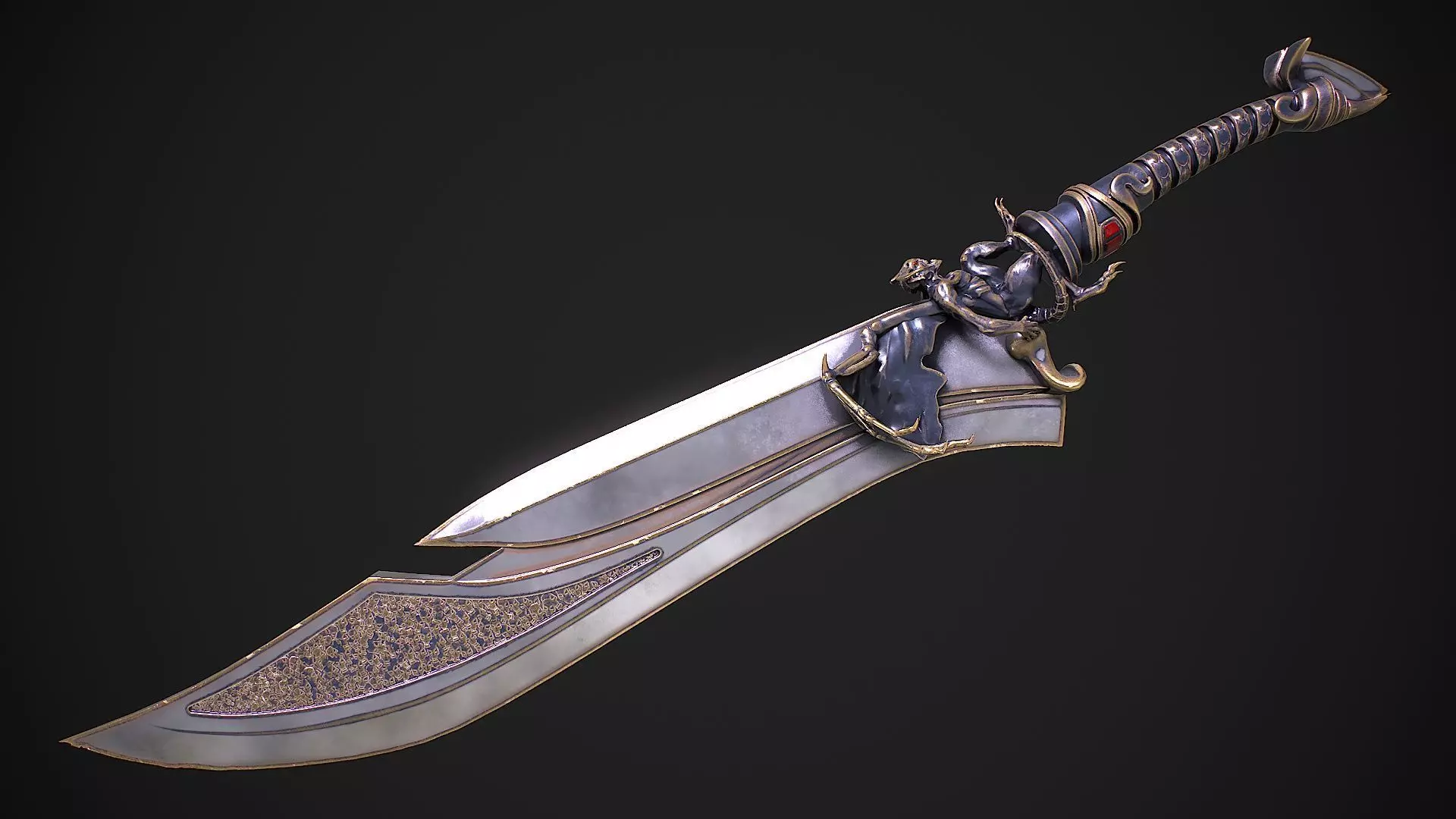 Fantasy Sword 13 3D model Low-poly 3D model_0