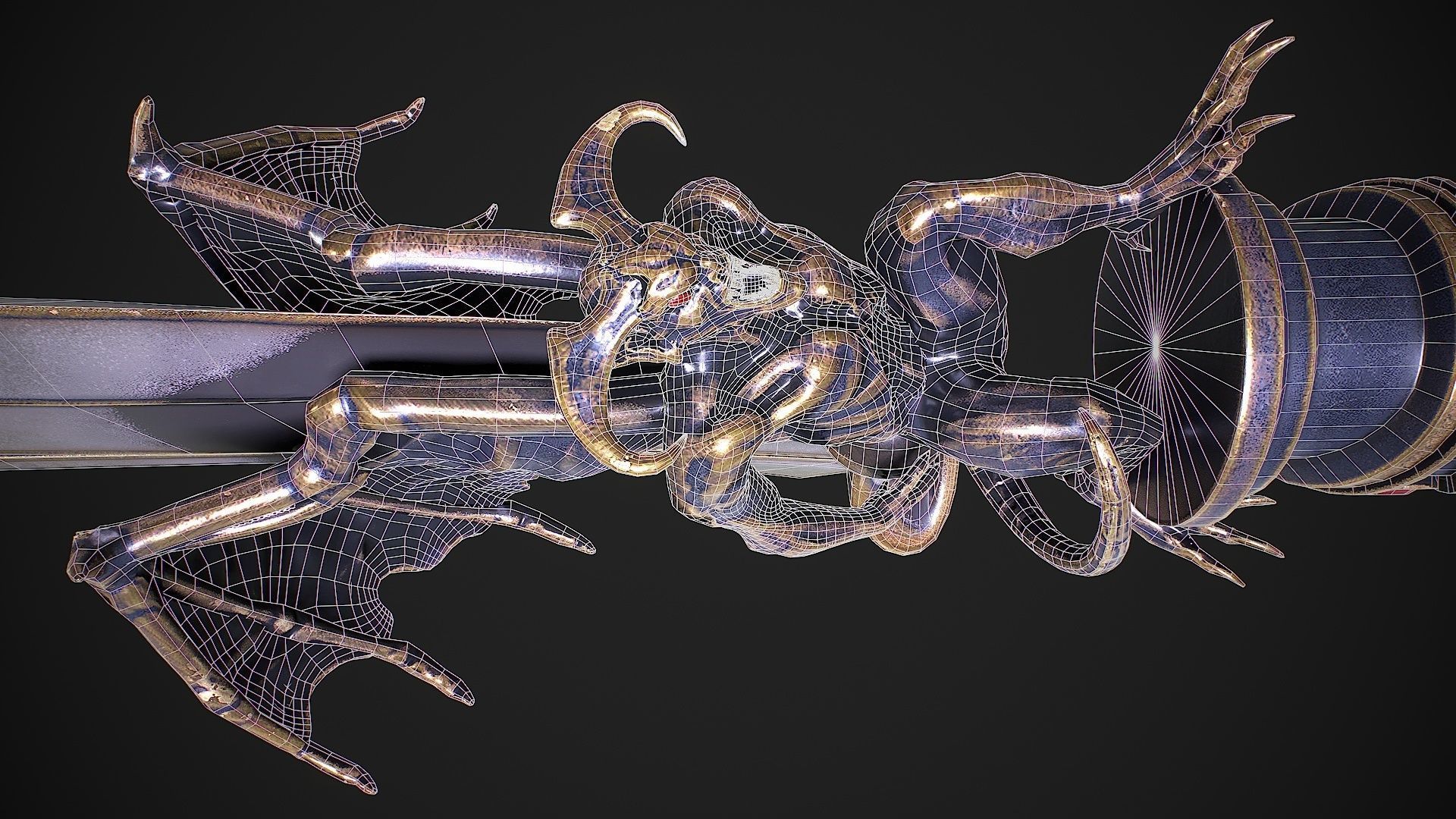 Fantasy Sword 13 3D model Low-poly 3D model_11