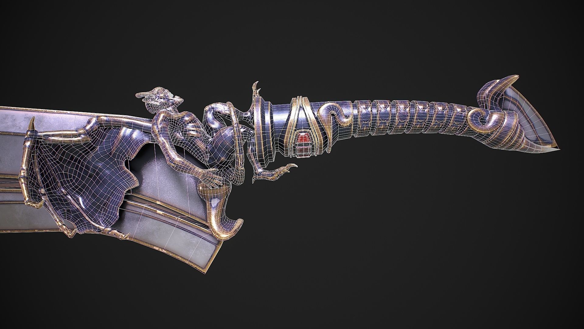 Fantasy Sword 13 3D model Low-poly 3D model_7
