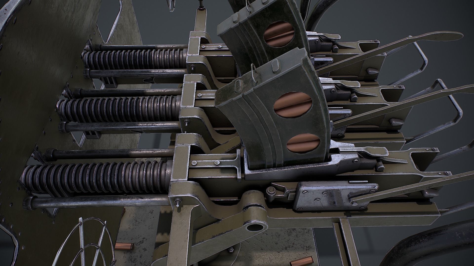 Machine Gun Turret 3D model Low-poly 3D model_8