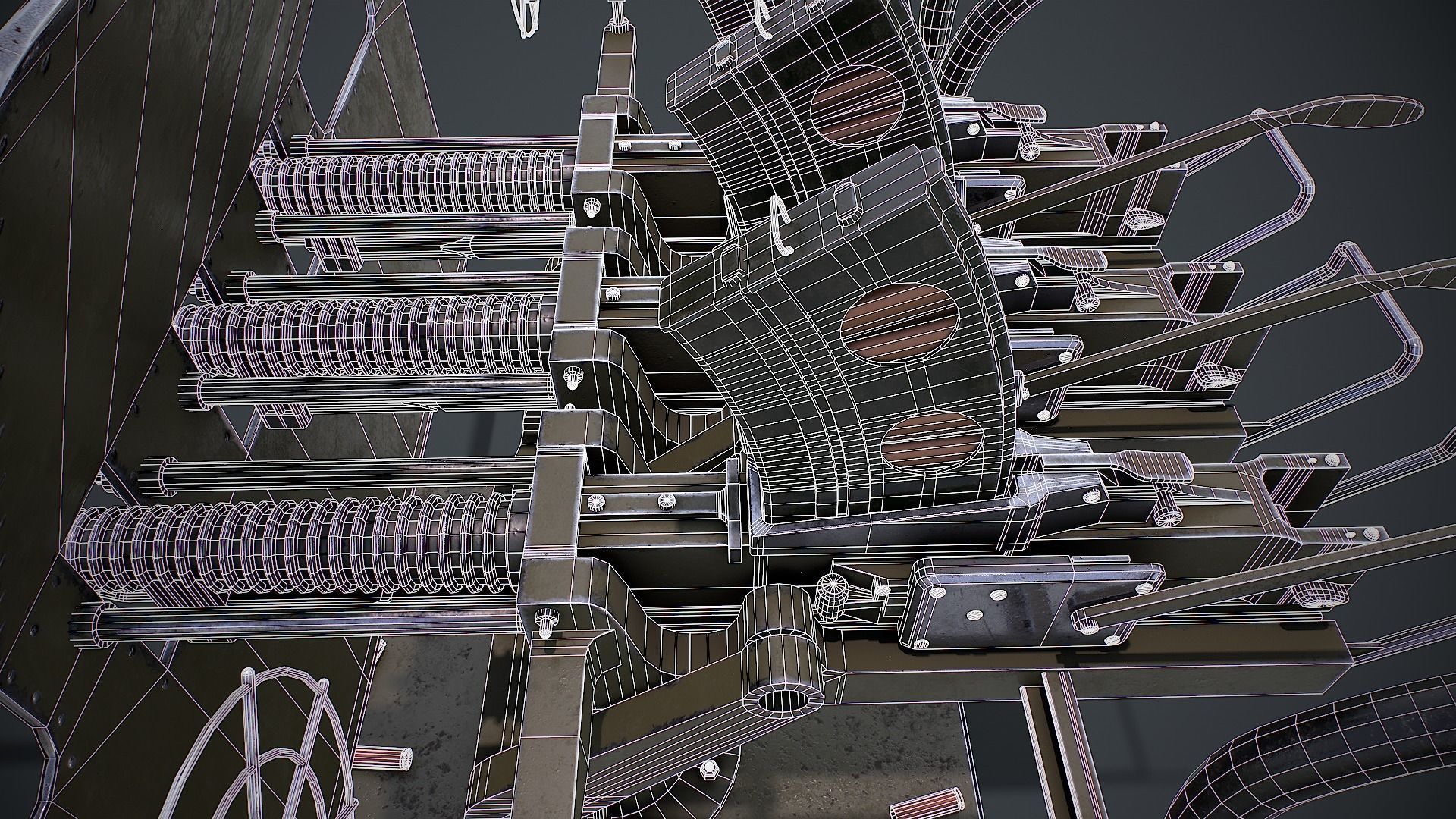 Machine Gun Turret 3D model Low-poly 3D model_9