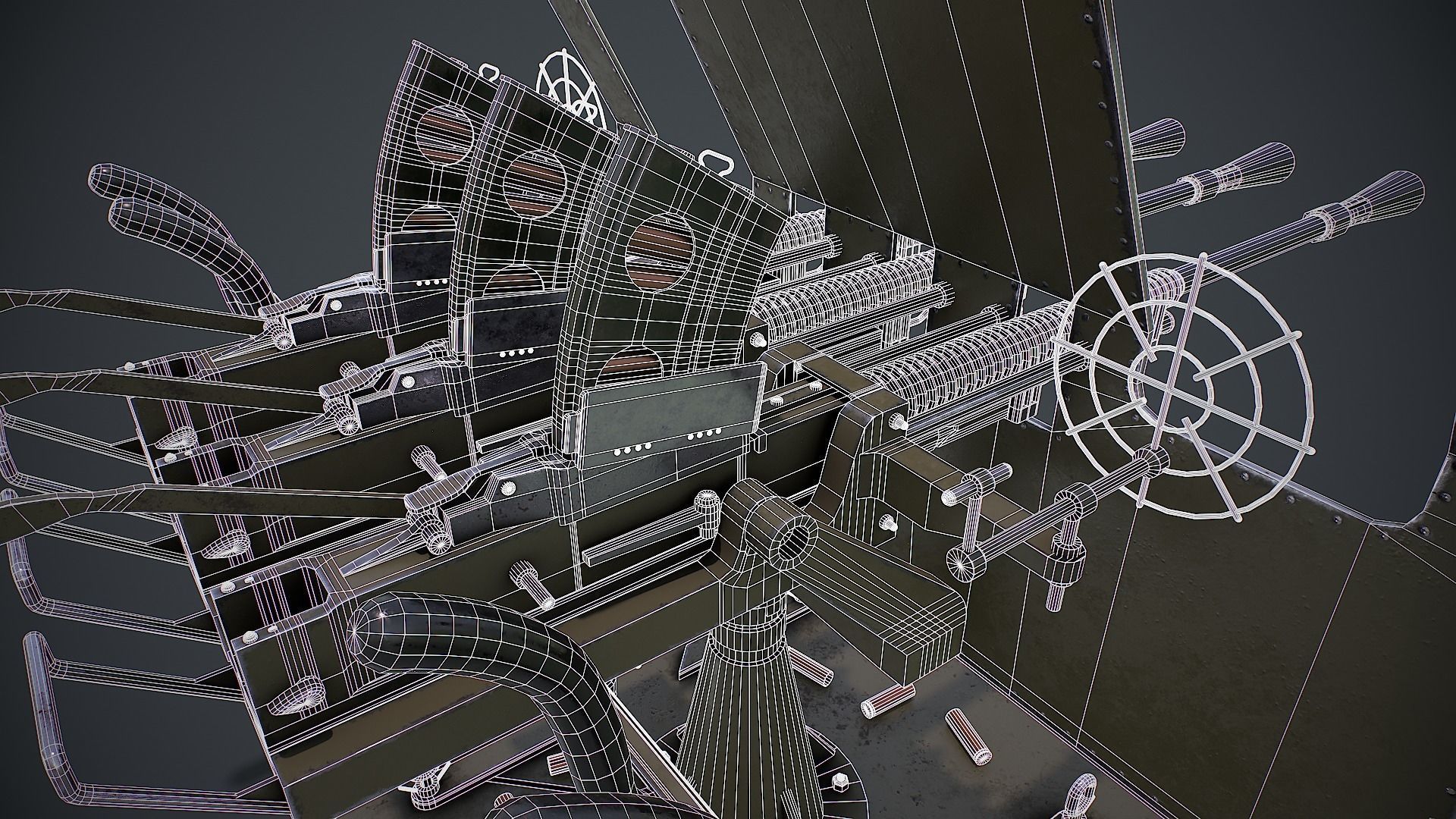 Machine Gun Turret 3D model Low-poly 3D model_11