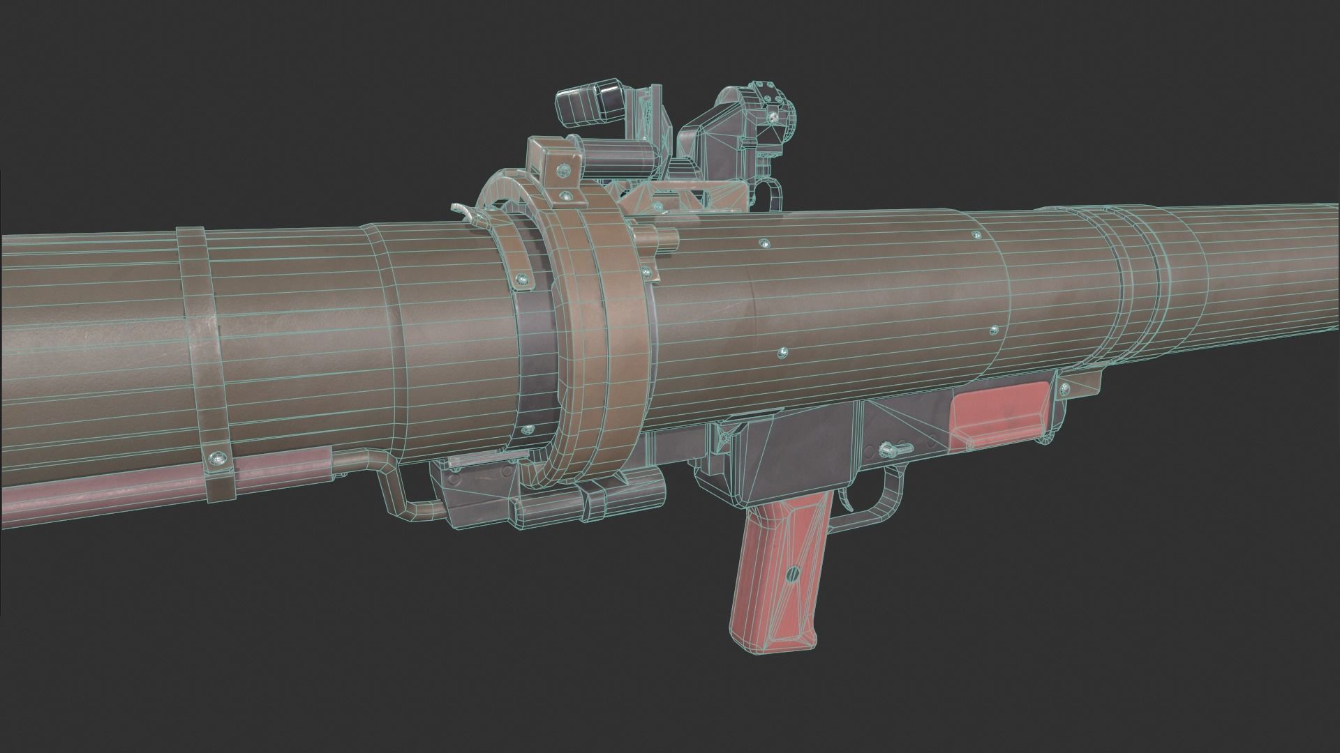 RPG-29 Vampir Low-poly 3D model_13