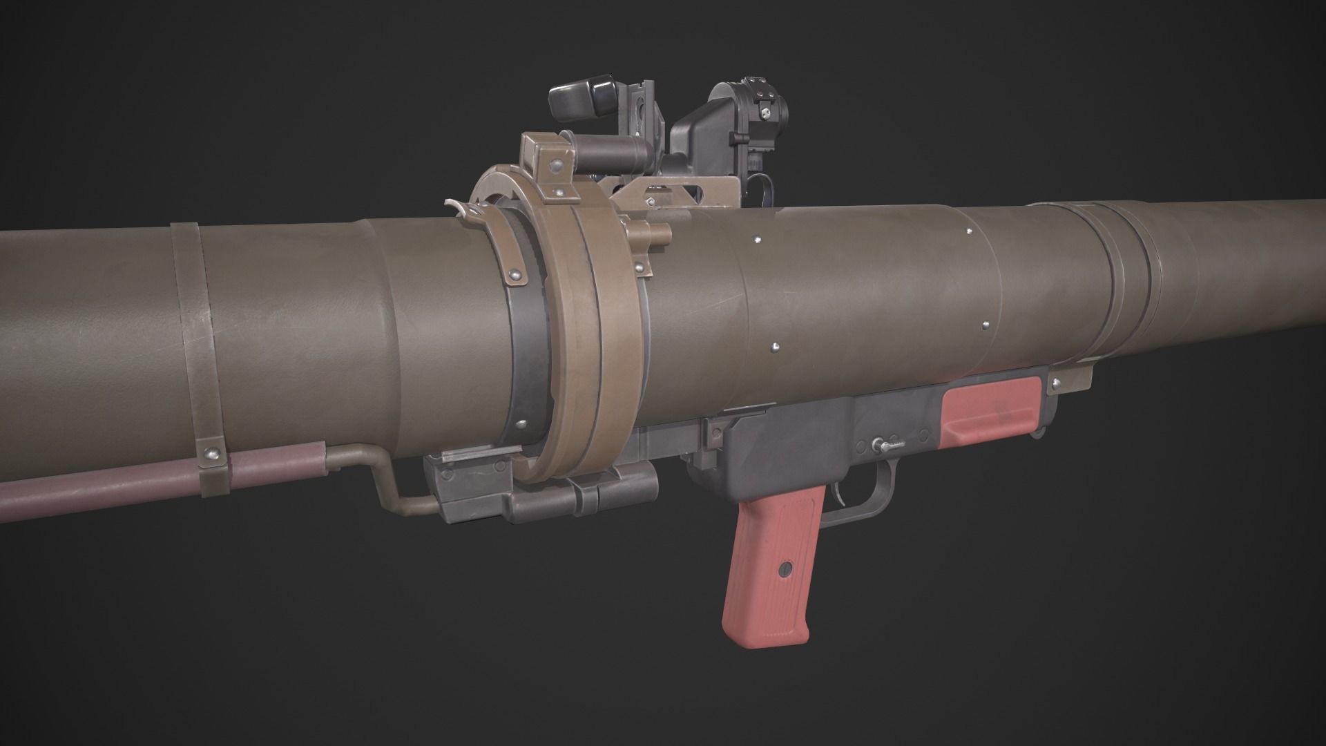 RPG-29 Vampir Low-poly 3D model_12