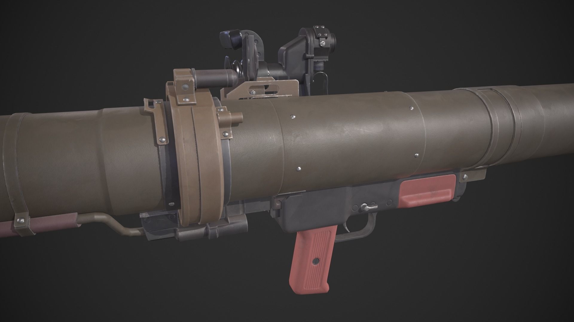 RPG-29 Vampir Low-poly 3D model_6