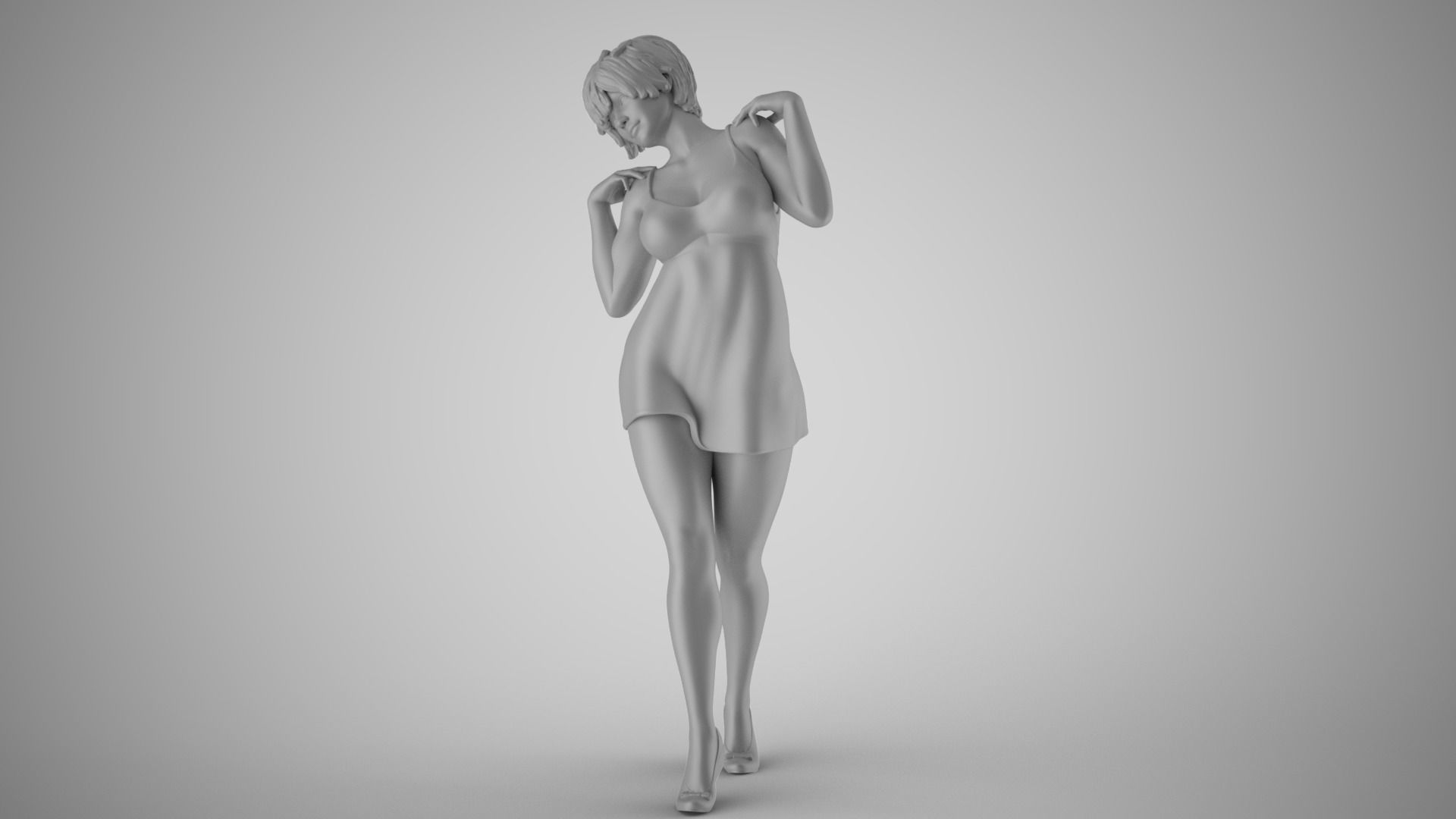 Shimmery Woman 3 3D print model_1
