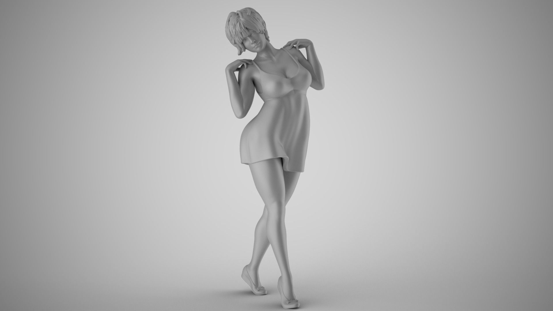 Shimmery Woman 3 3D print model_2