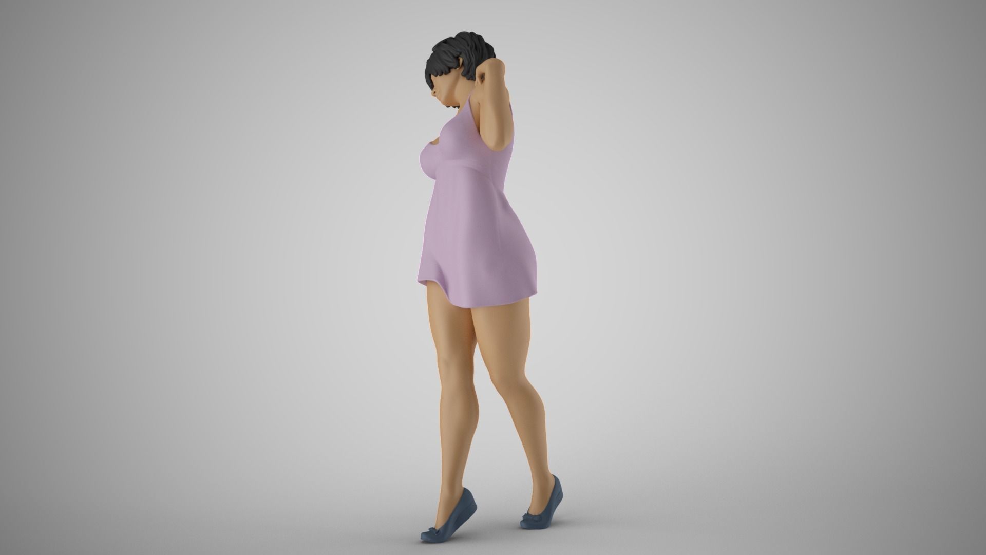 Shimmery Woman 3 3D print model_9