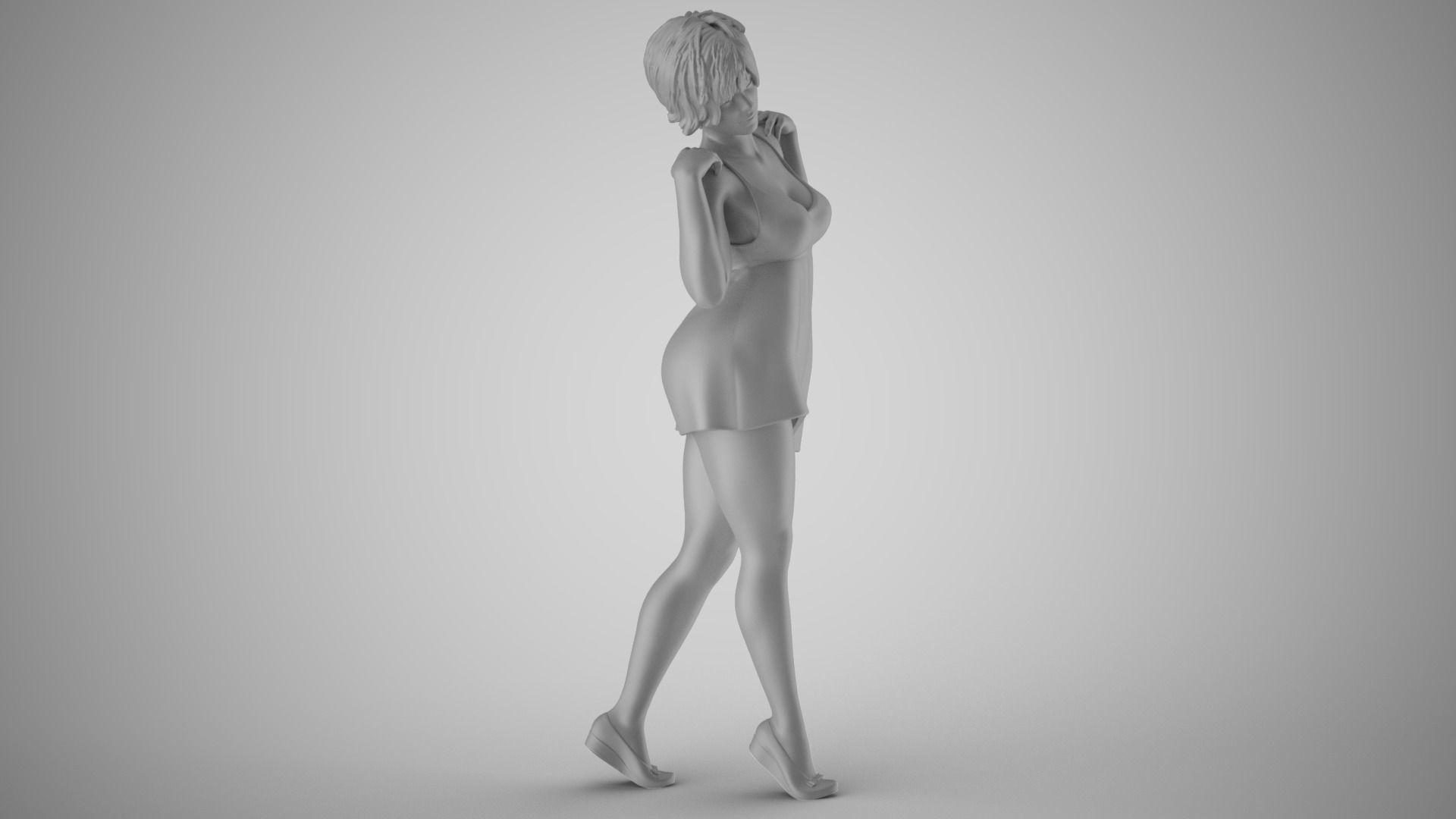 Shimmery Woman 3 3D print model_3