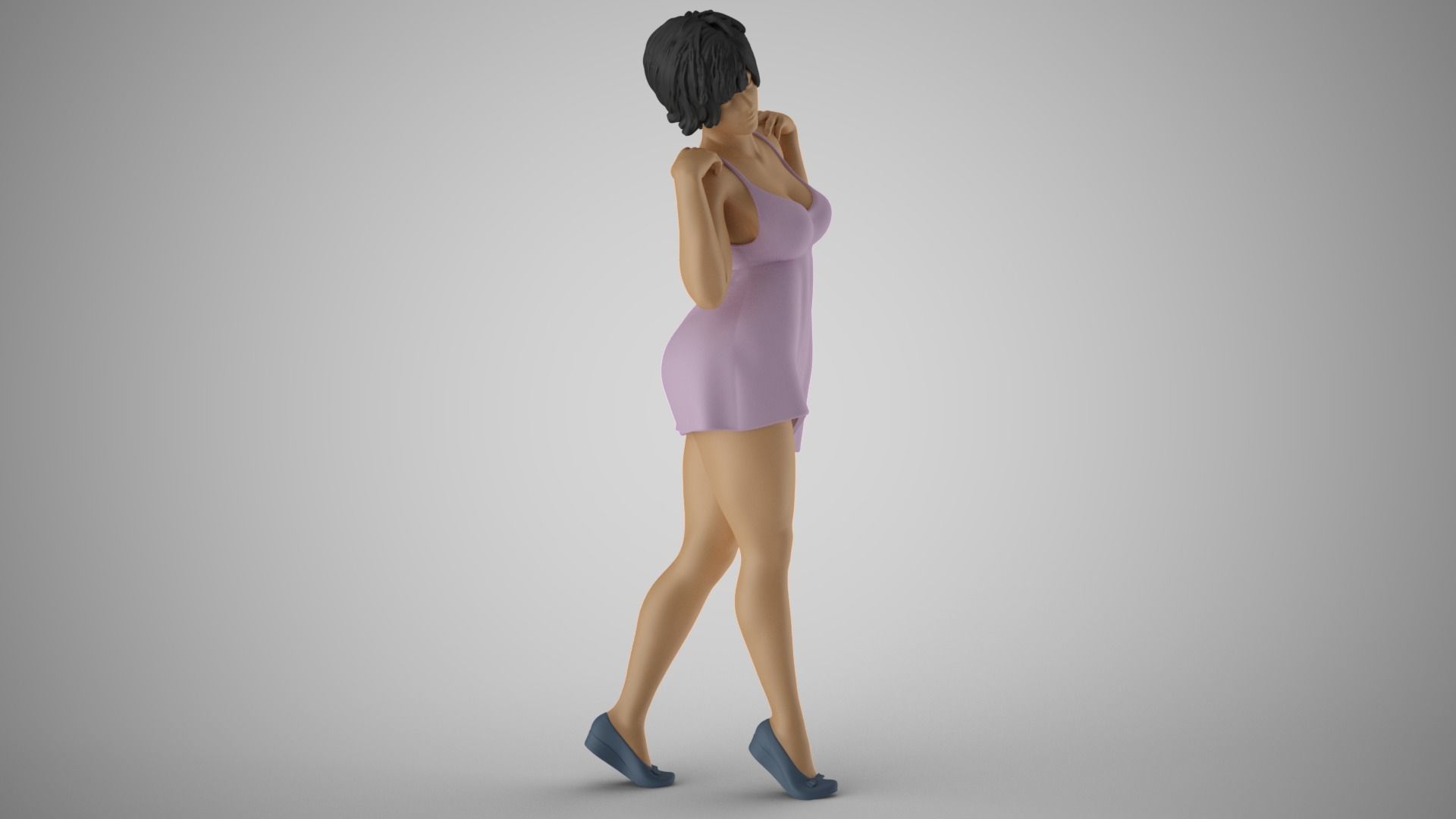 Shimmery Woman 3 3D print model_4