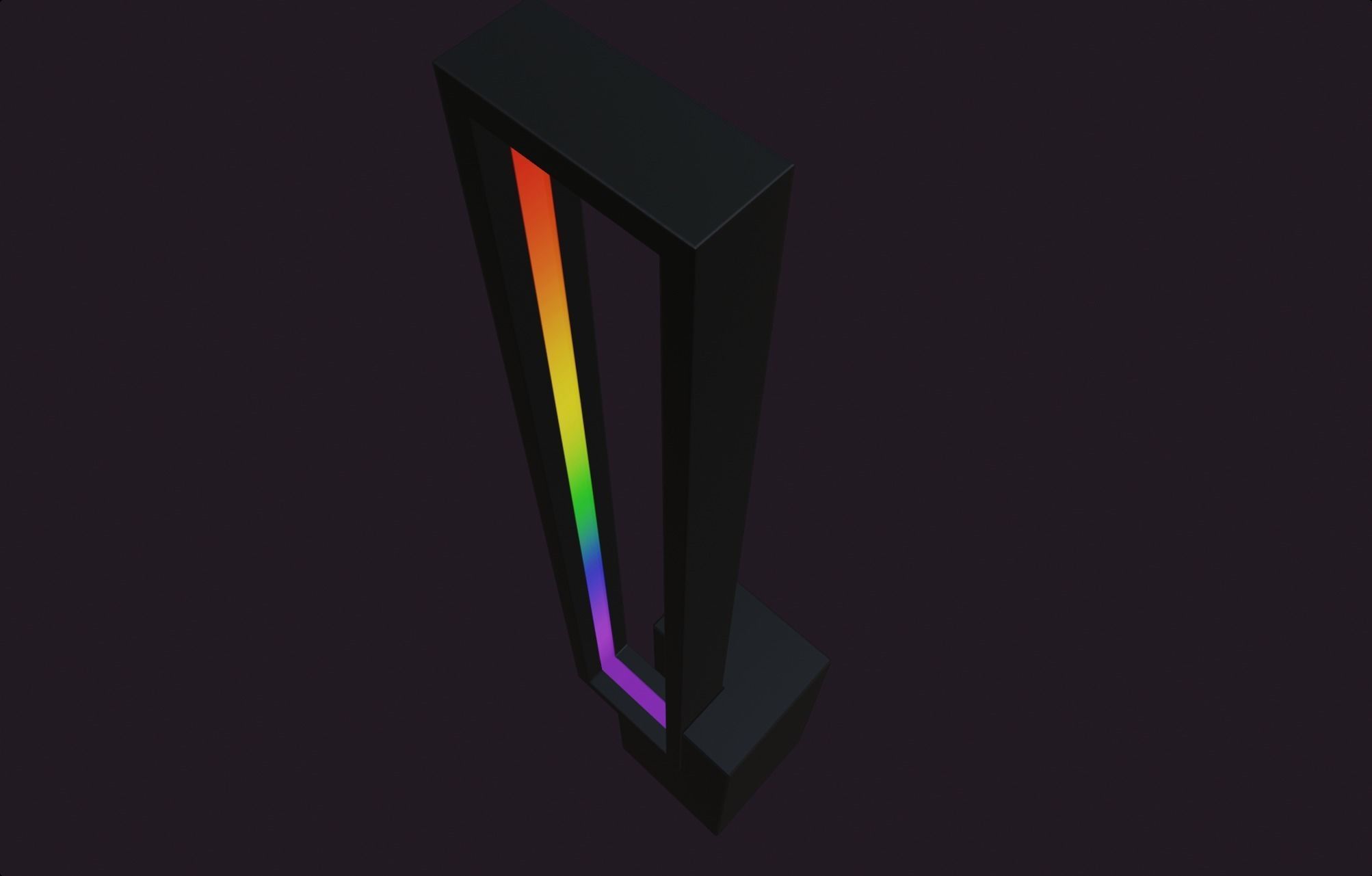 rgb neon standing lamp decoration gaming room Low-poly 3D model_7