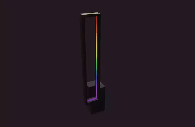rgb neon standing lamp decoration gaming room Low-poly 3D model