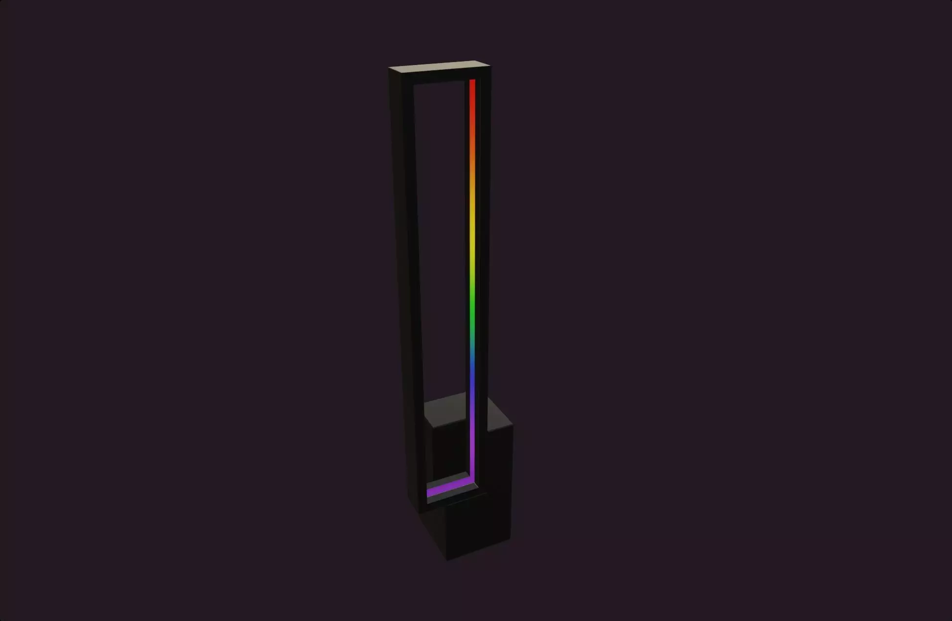 rgb neon standing lamp decoration gaming room Low-poly 3D model_0