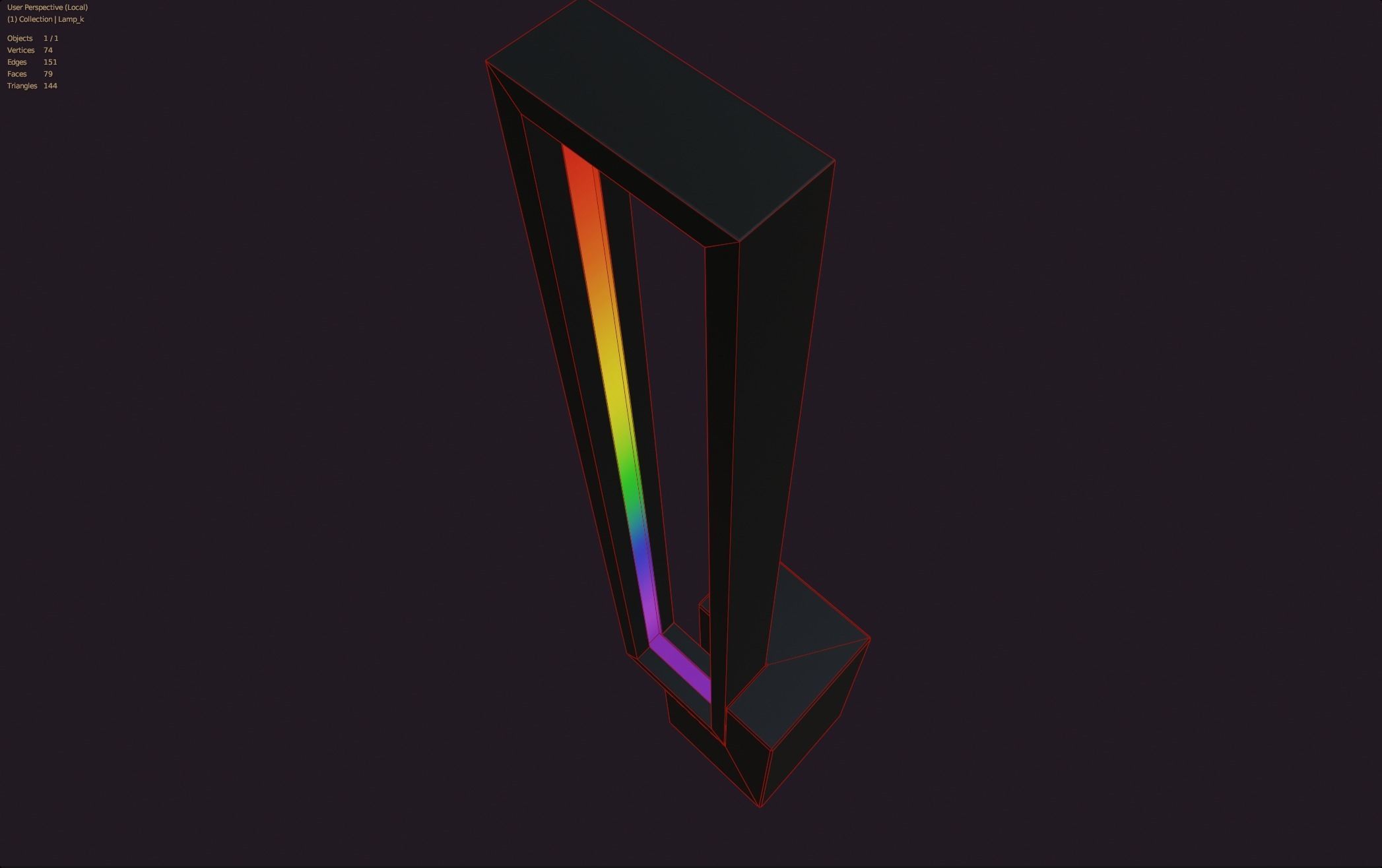 rgb neon standing lamp decoration gaming room Low-poly 3D model_8