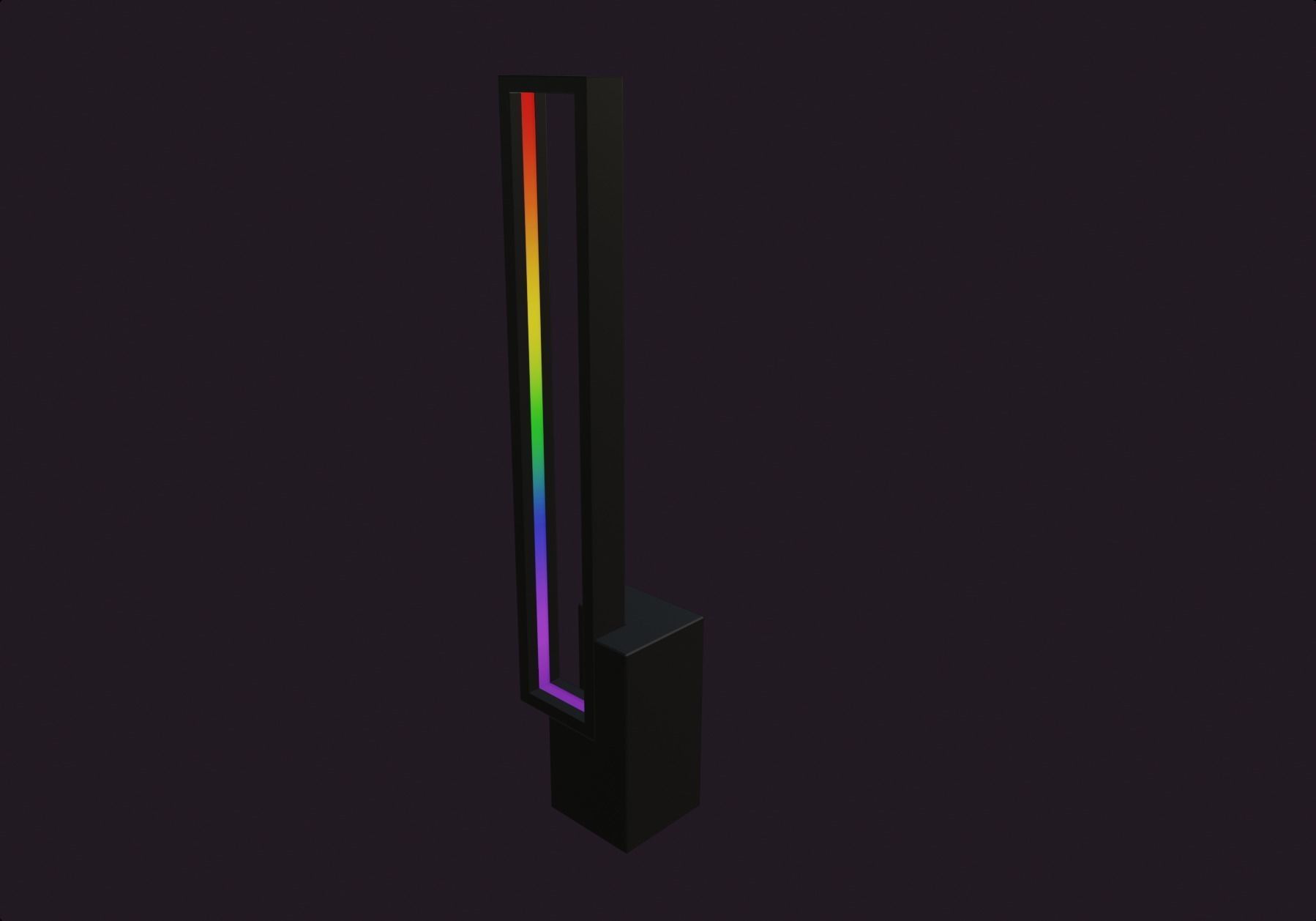 rgb neon standing lamp decoration gaming room Low-poly 3D model_2