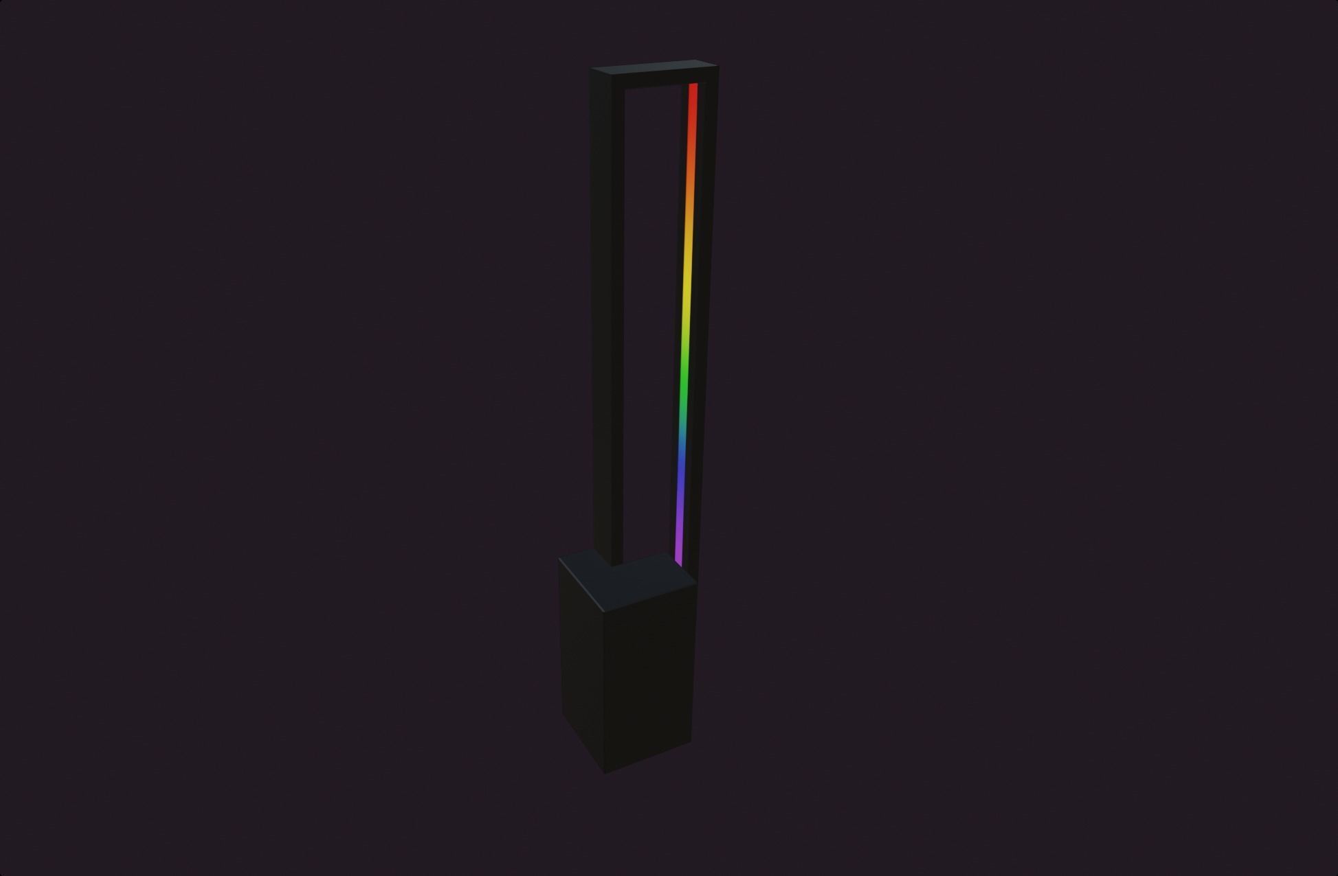 rgb neon standing lamp decoration gaming room Low-poly 3D model_4