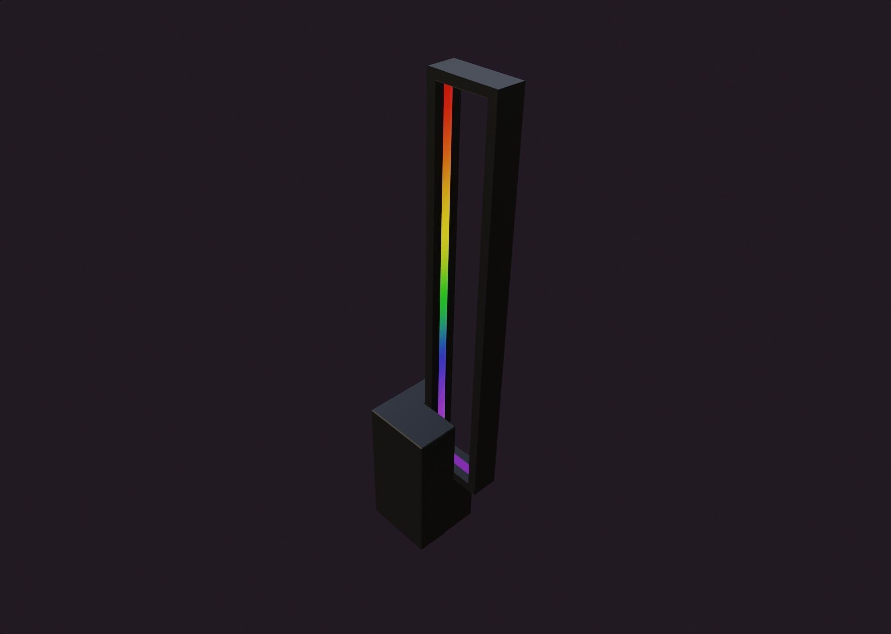 rgb neon standing lamp decoration gaming room Low-poly 3D model_5