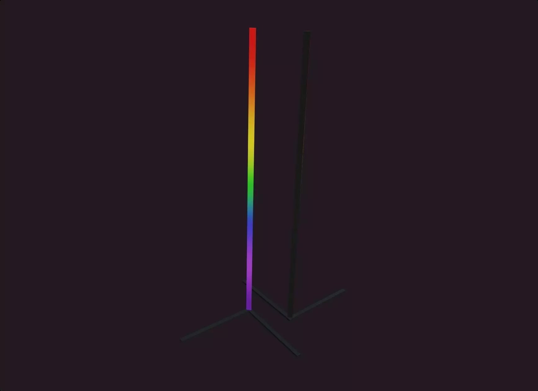 rgb neon light gaming room decoration lowpoly  Low-poly 3D model_0