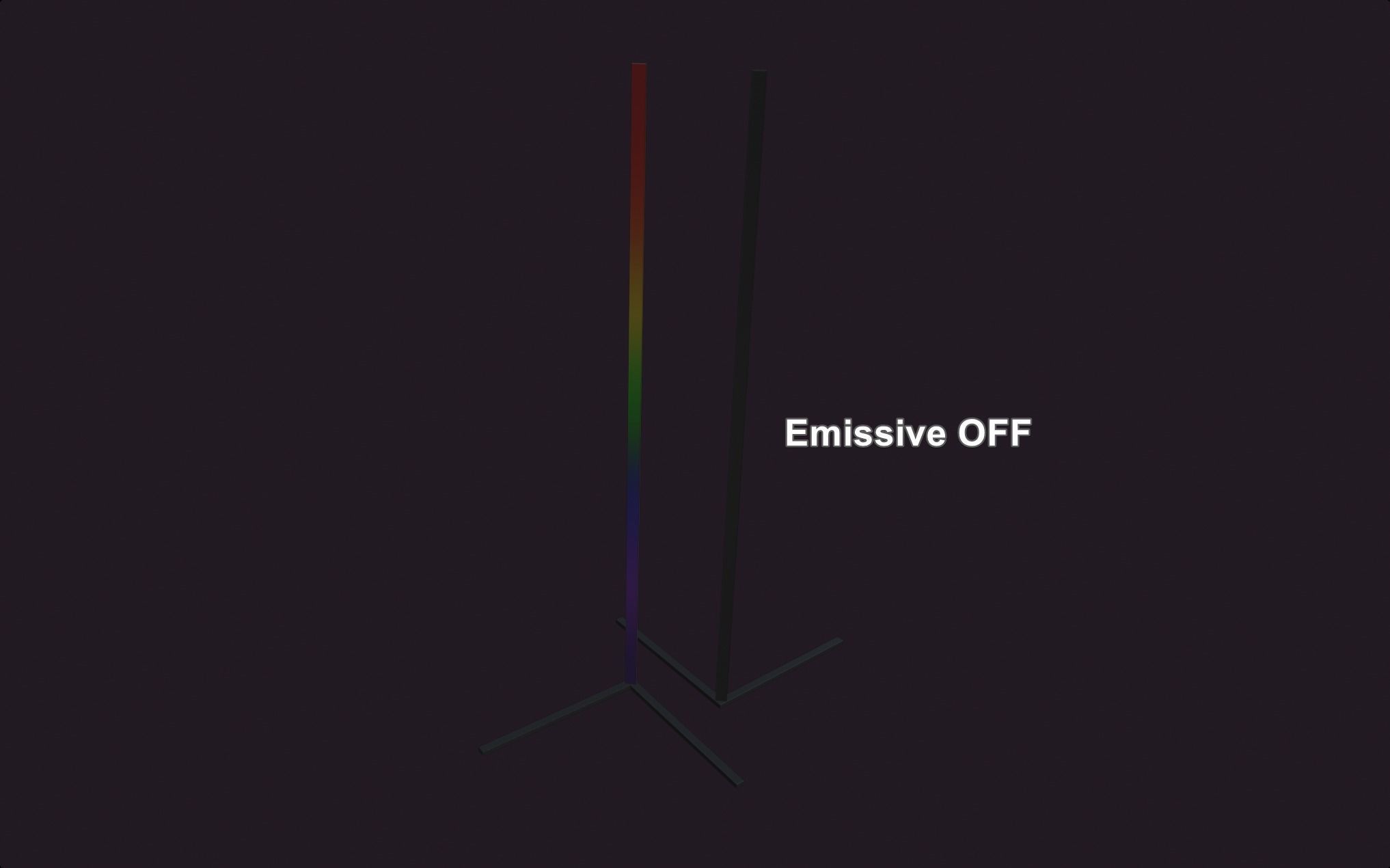 rgb neon light gaming room decoration lowpoly  Low-poly 3D model_1